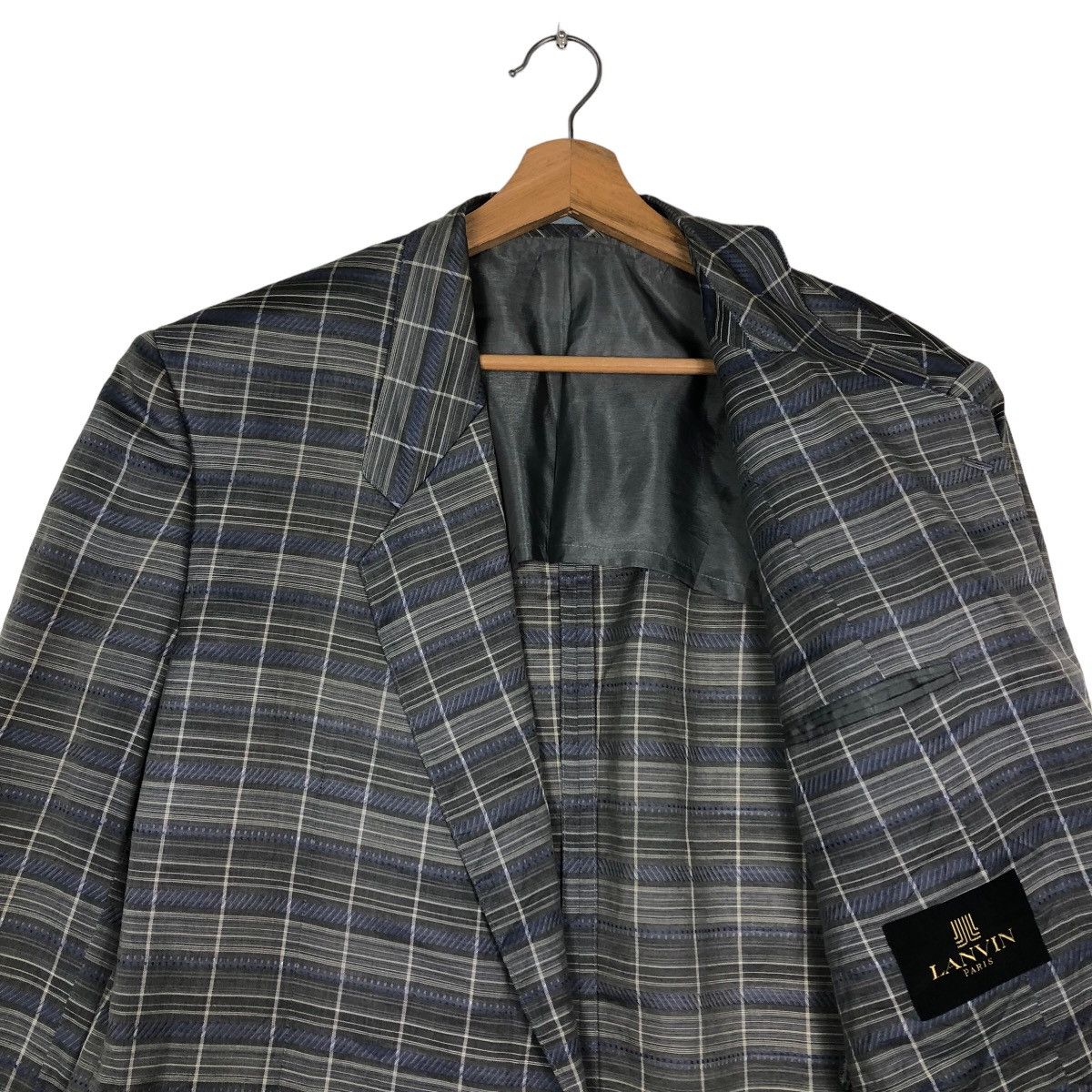 Japanese Brand 🔥Vintage Lanvin Paris Double Breast Tartan Design Coats Size US M / EU 48-50 / 2 - 12 Thumbnail