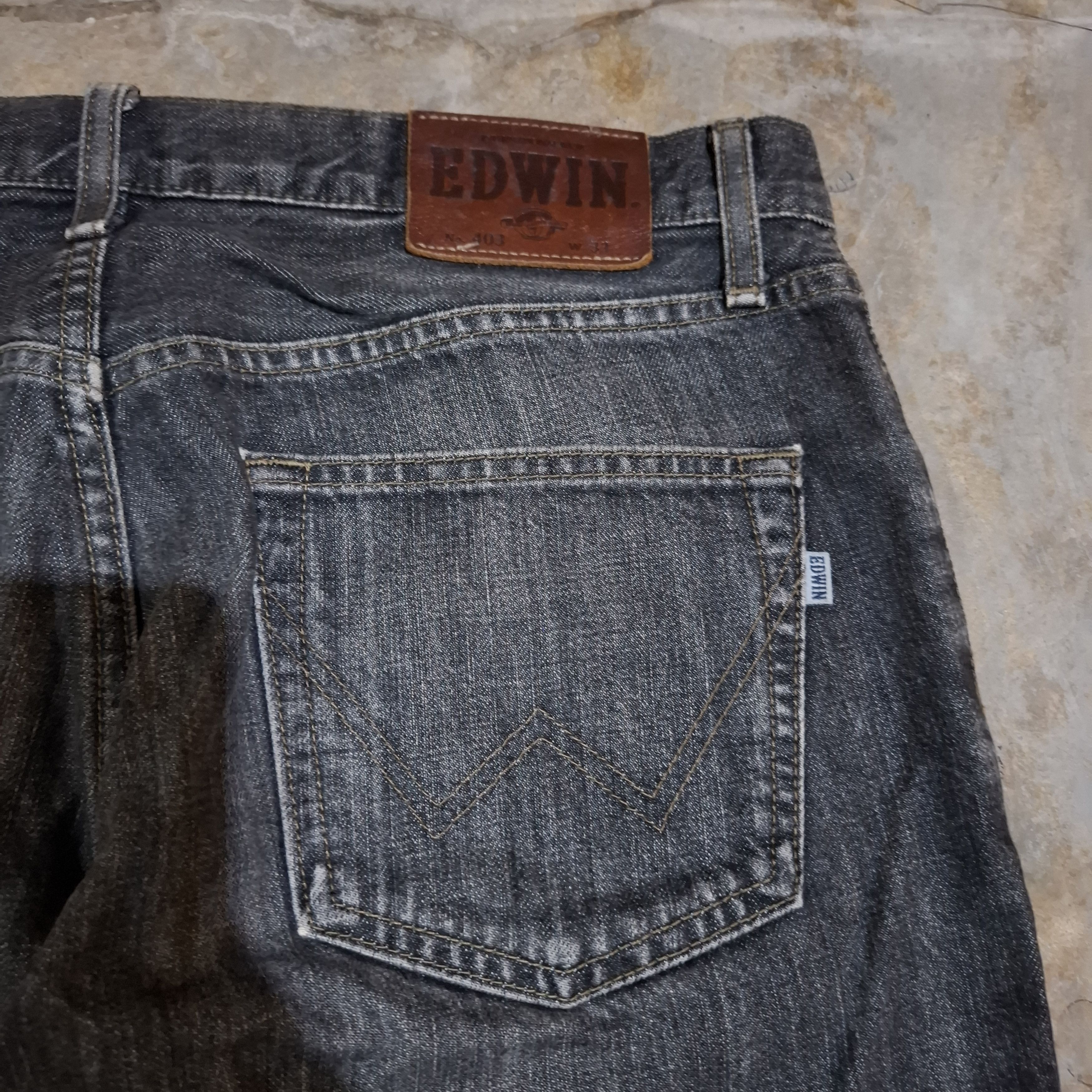 Edwin Vtg Y2k Edwin Japan International Basic 403 Straight Jeans Size US 33 - 12 Thumbnail