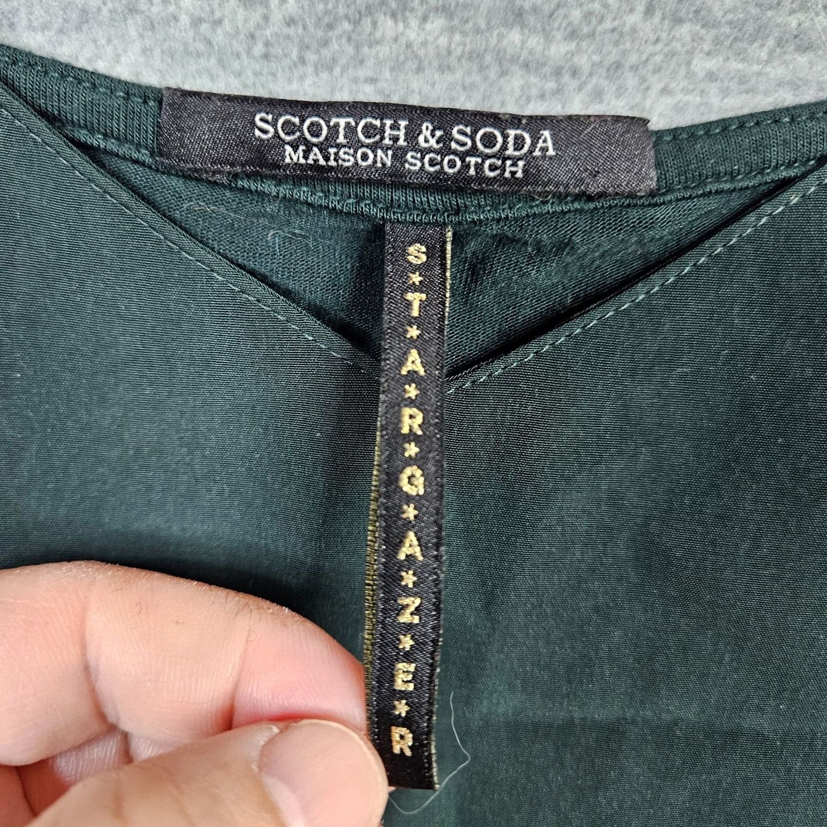 Scotch & Soda Scotch & Soda Women's Satin Cami Tank Top Sleeveless Spaghetti Strap V-Neck Color Black Size S Regular Fit Casual (All Seasons) Size S / US 4 / IT 40 - 5 Thumbnail