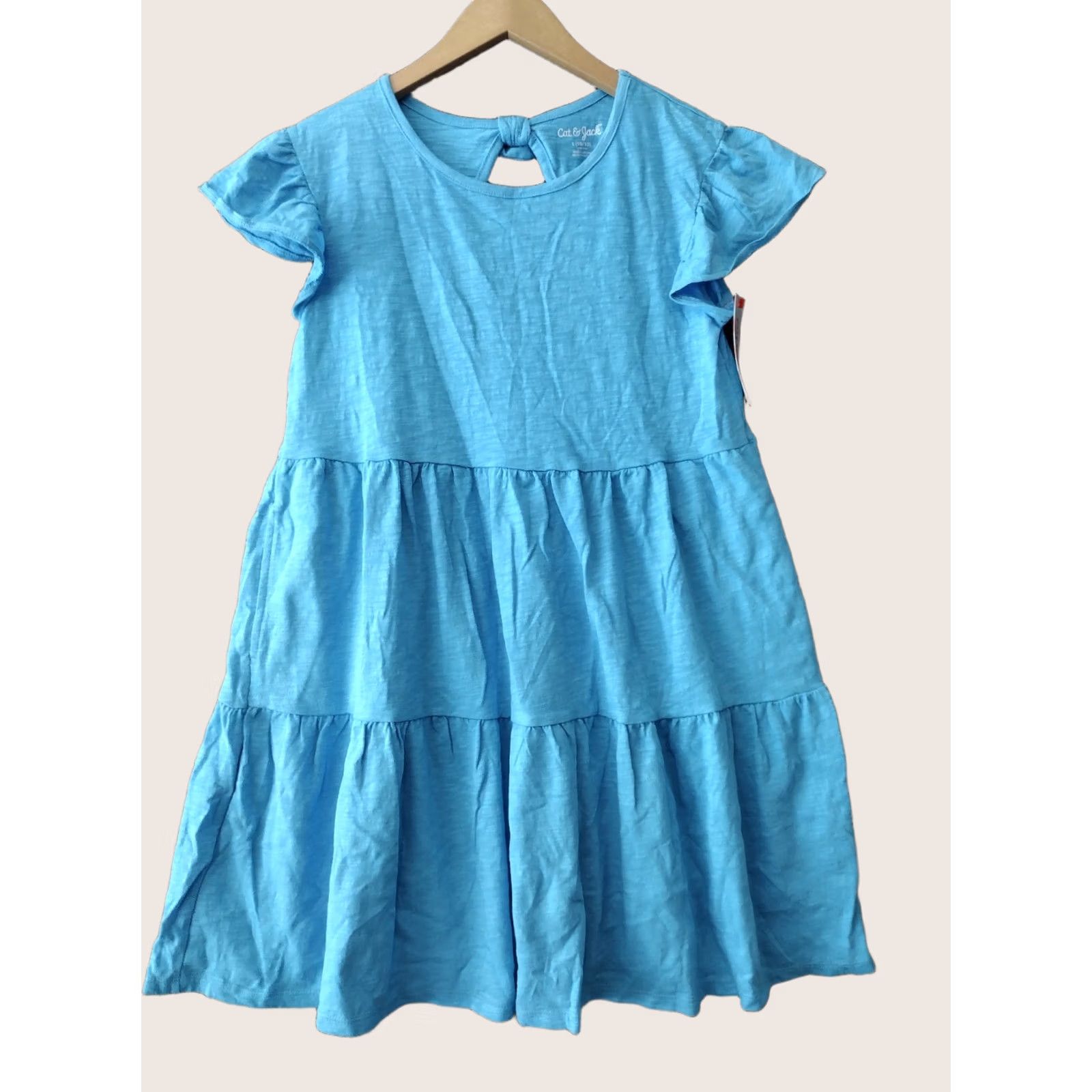 Vintage Cat & Jack Girls Dress L Turquoise Fit & Flare Mini Cap Sleeve Casual, Travel Size L / US 10 / IT 46 - 1 Thumbnail