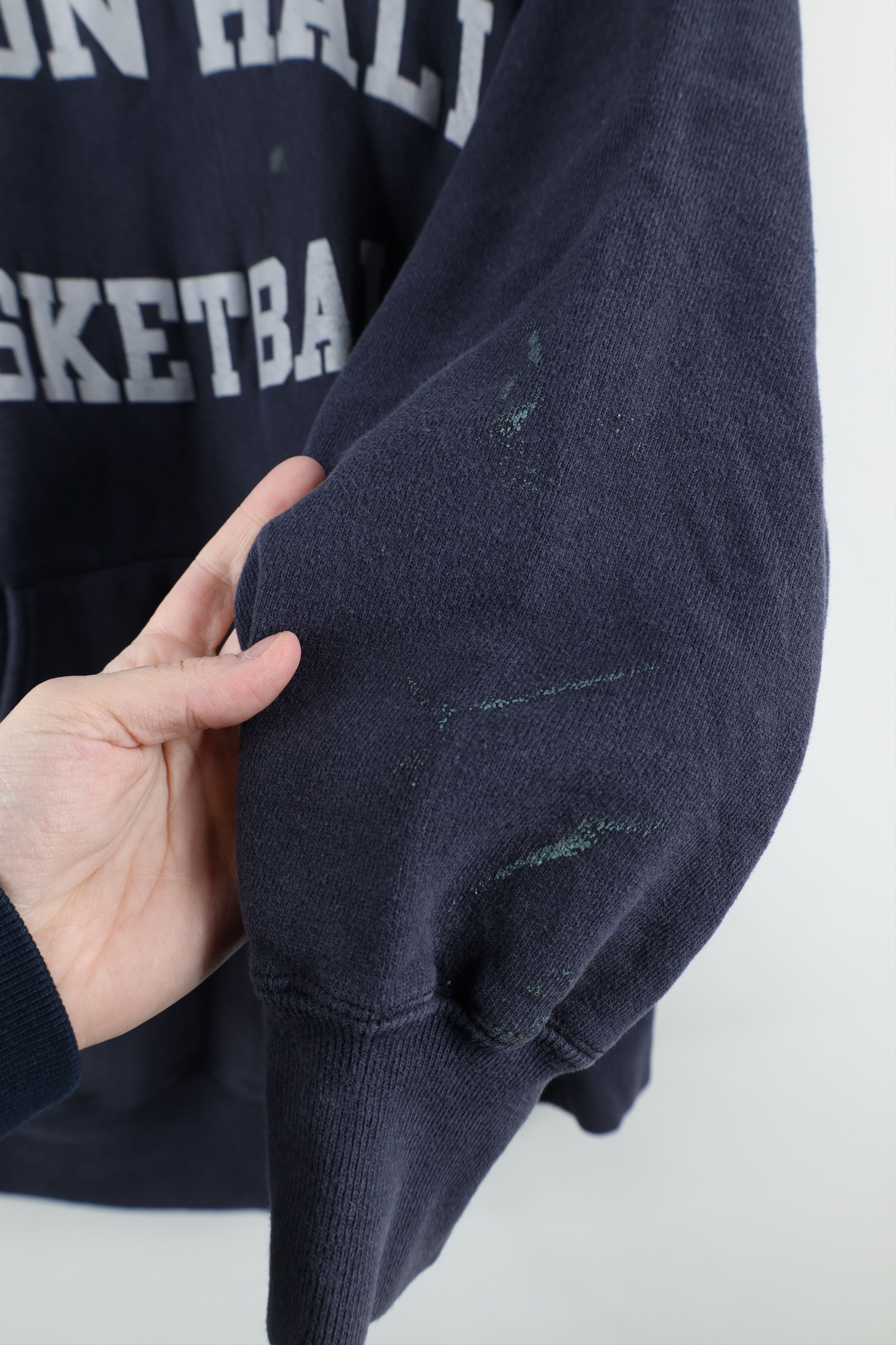 Vintage Vintage 80s 90s Sand Knit Basketball Reverse Weave Hoodie Size US S / EU 44-46 / 1 - 13 Thumbnail