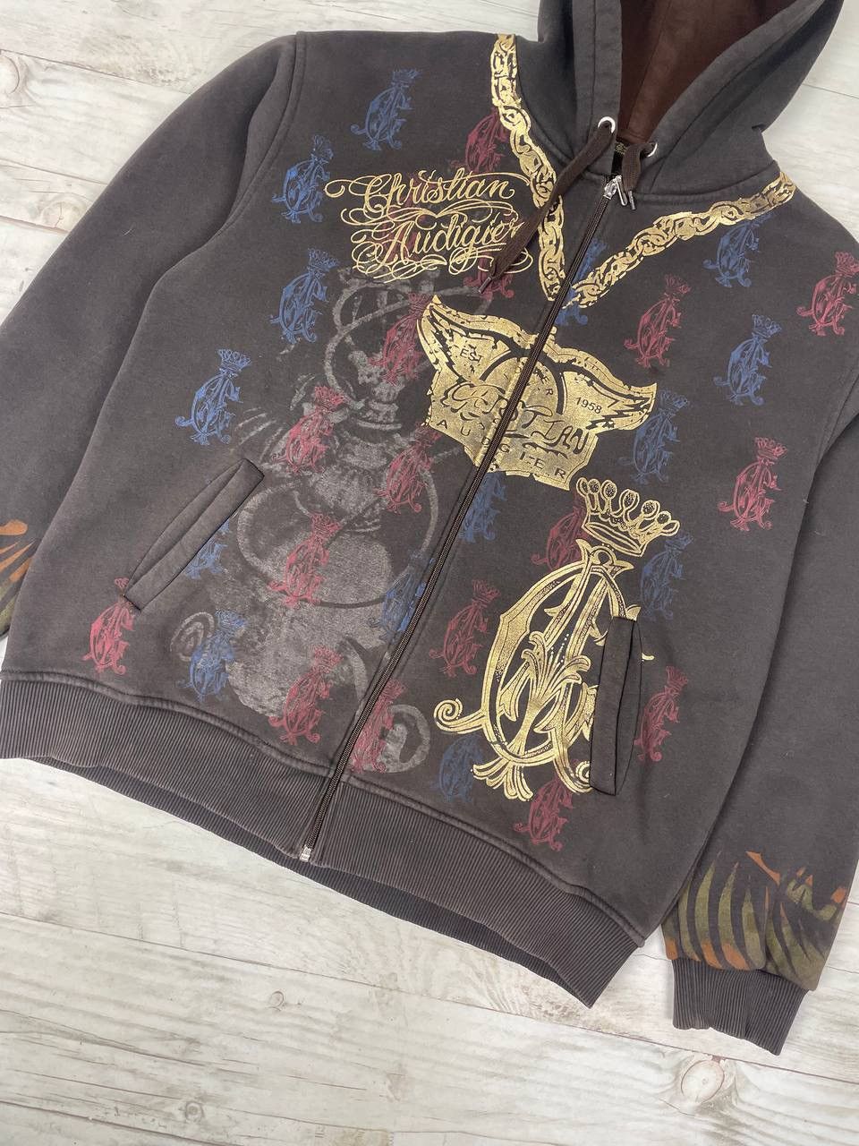 Christian Audigier Vintage Christian Audigier Hoodie Full Zip 90s Y2K Size US XXL / EU 58 / 5 - 5 Thumbnail