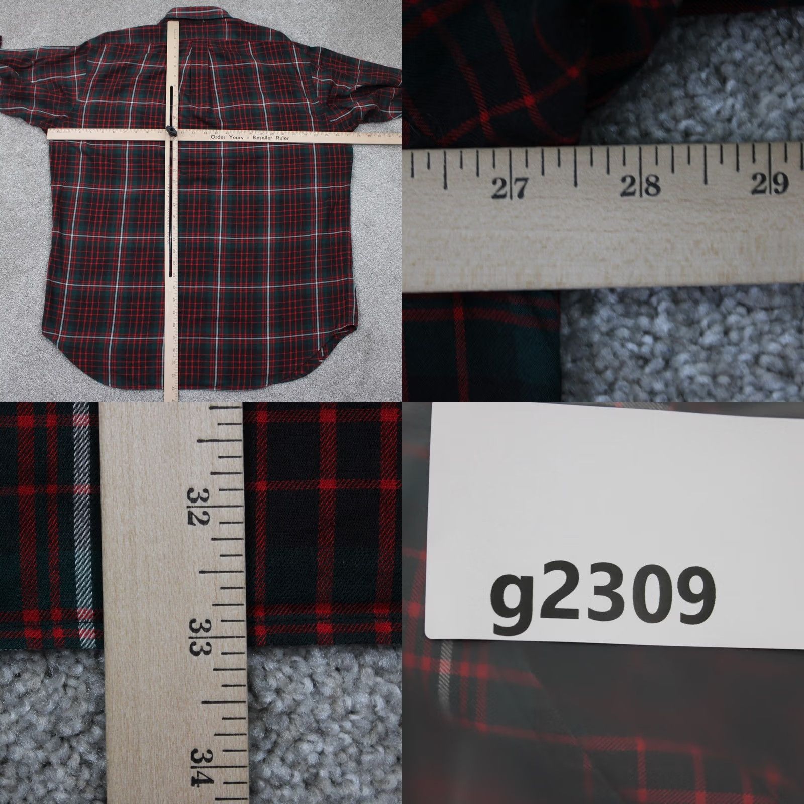 Ralph Lauren Ralph Lauren Shirt Mens Large Red/Black Plaid Cotton Button Down Long Sleeve Size US L / EU 52-54 / 3 - 8 Thumbnail