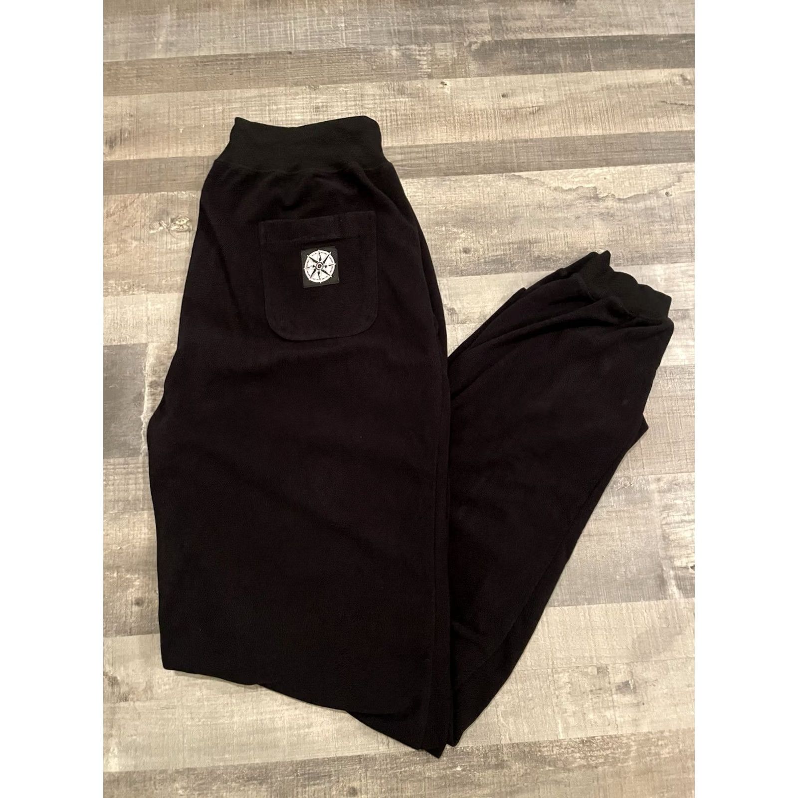 Marlboro VINTAGE Marlboro Unlimited Sweatpants Pants Unisex M Black 90s Tapered Pockets Drawstring Washable Size US 31 - 2 Thumbnail