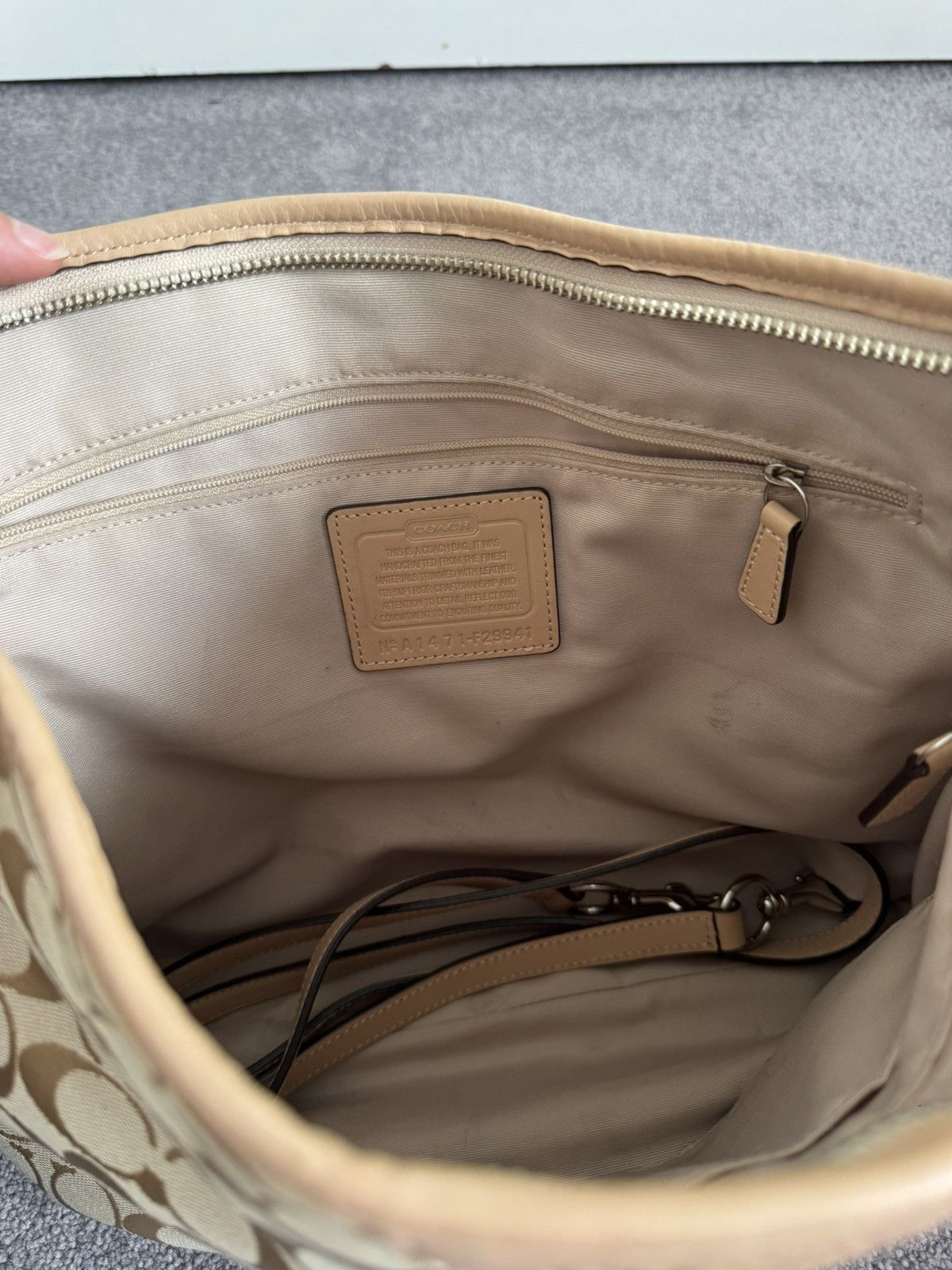 Coach Cream and pink vintage fabric Coach bag with accessory Size ONE SIZE - 3 Thumbnail