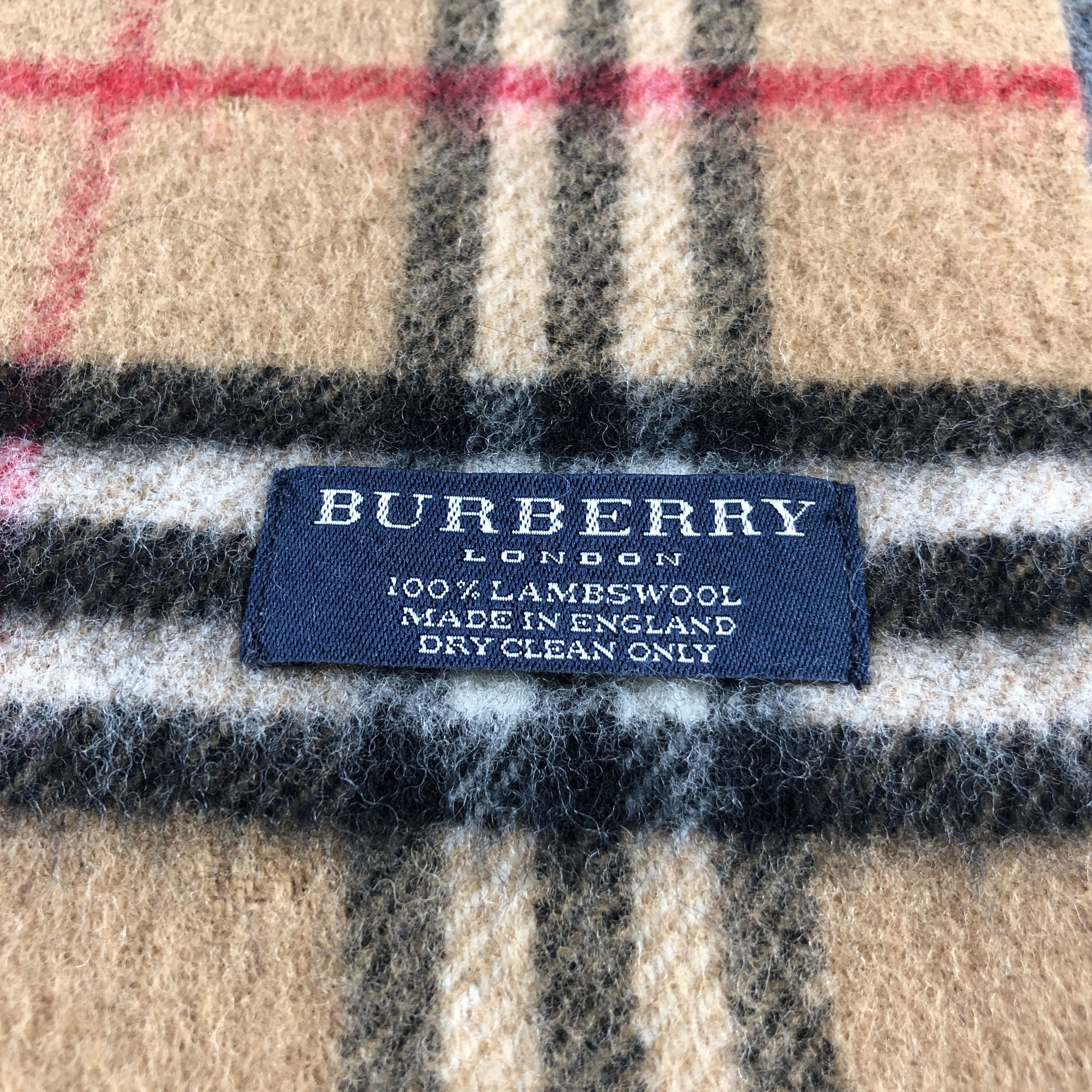Burberry Burberry Tan Nova Check Wool Scarf Muffler V2906 Size ONE SIZE - 4 Thumbnail