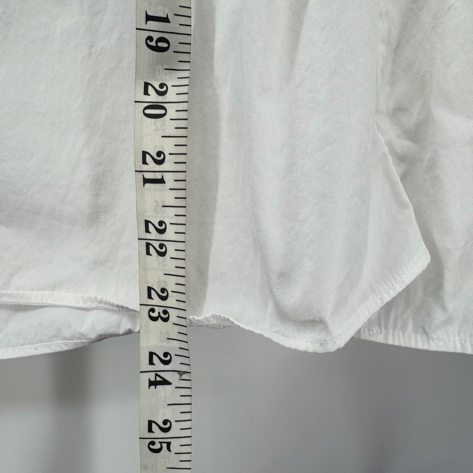 Massimo Dutti MASSIMO DUTTI White Blouse Ruffle Long Sleeve Size M / US 6-8 / IT 42-44 - 4 Thumbnail