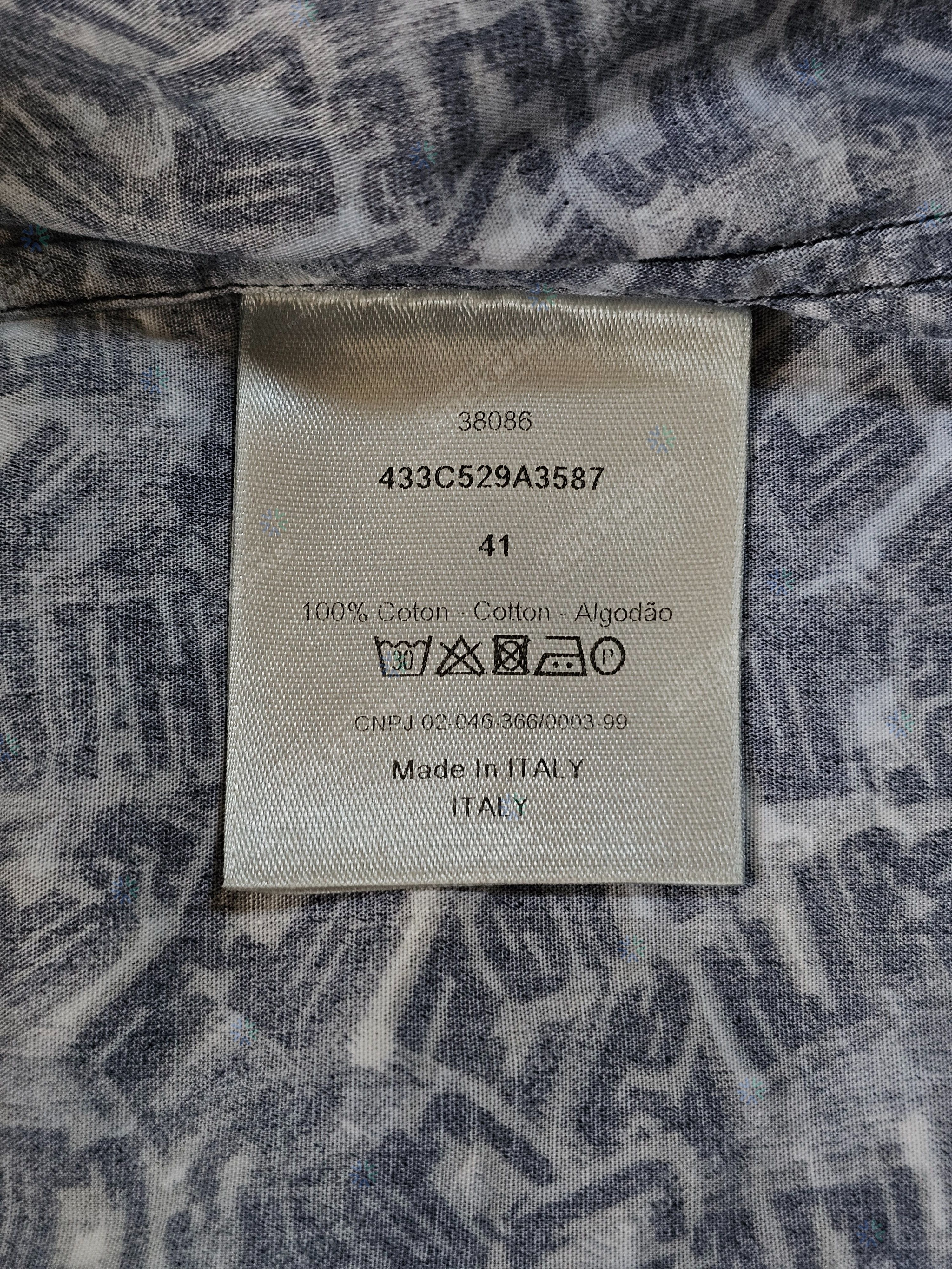 Dior Dior Men's Print Shirt Navy Blue Size 41 Size US M / EU 48-50 / 2 - 5 Thumbnail