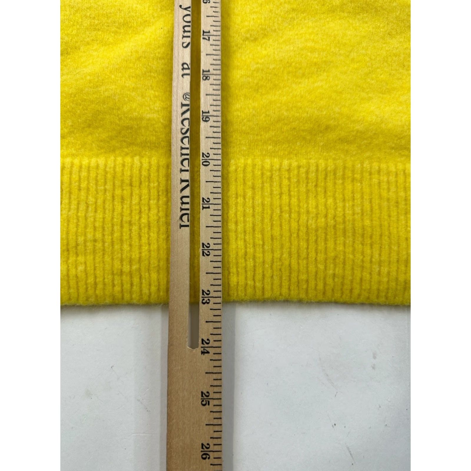 Zara Zara Sweater Womens Large Yellow V-Neck Pullover Wool Acrylic Polyester Wool Blend Size L / US 10 / IT 46 - 6 Thumbnail