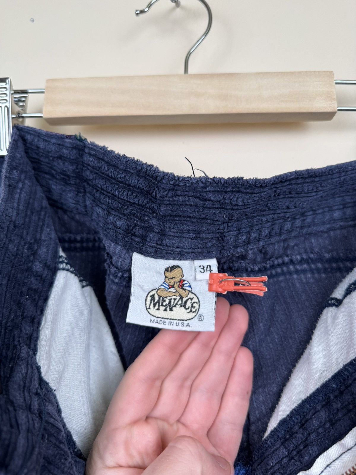 Menace Vintage 90s Menace Pants USA Skateboard Corduroy 34 Purple Size US 34 / EU 50 - 18 Thumbnail