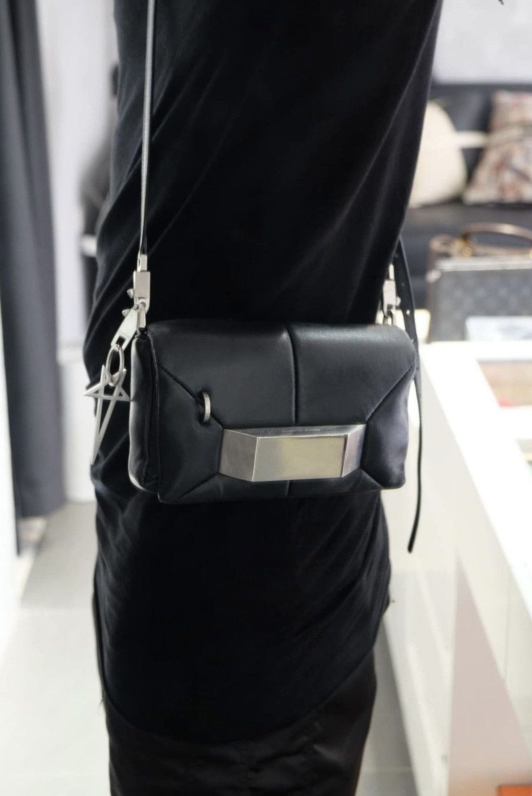 Rick Owens Rick Owens Griffin Quilted Shoulder Bag Size ONE SIZE - 1 Thumbnail