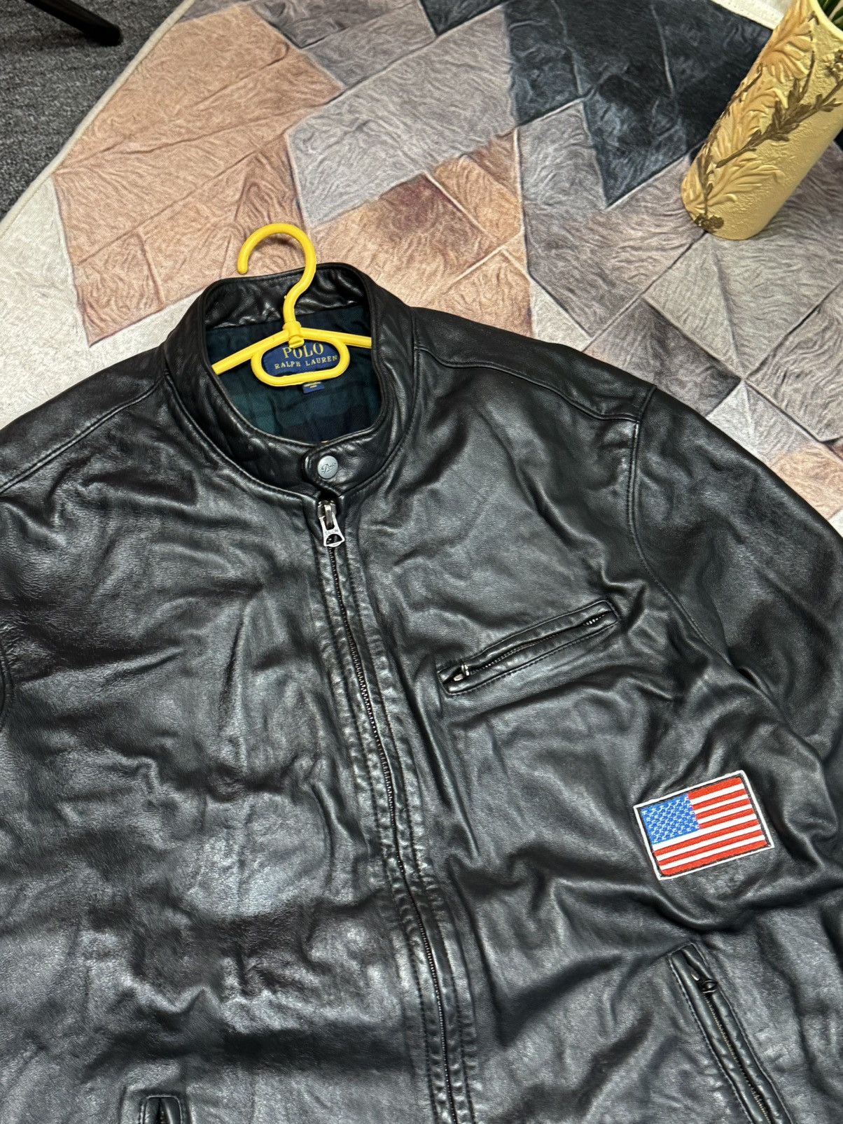 Polo Ralph Lauren Polo Ralph Lauren Leather Racer Moto Biker Jacket Size XXL Size US XXL / EU 58 / 5 - 22 Thumbnail