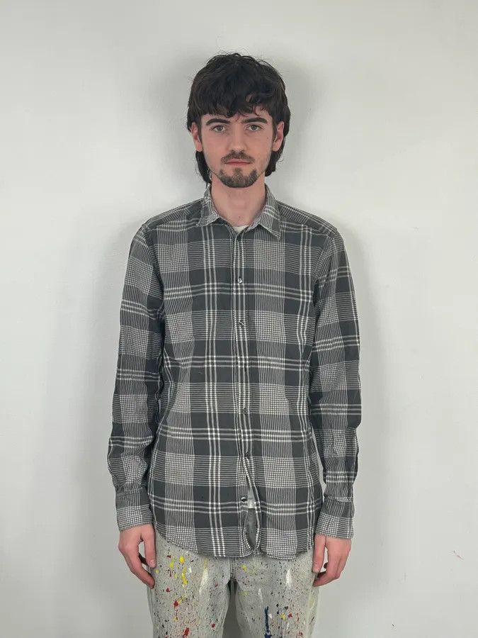 Dolce & Gabbana 2000s Dolce & Gabbana Grey Tartan Shirt Size US M / EU 48-50 / 2 - 2 Thumbnail