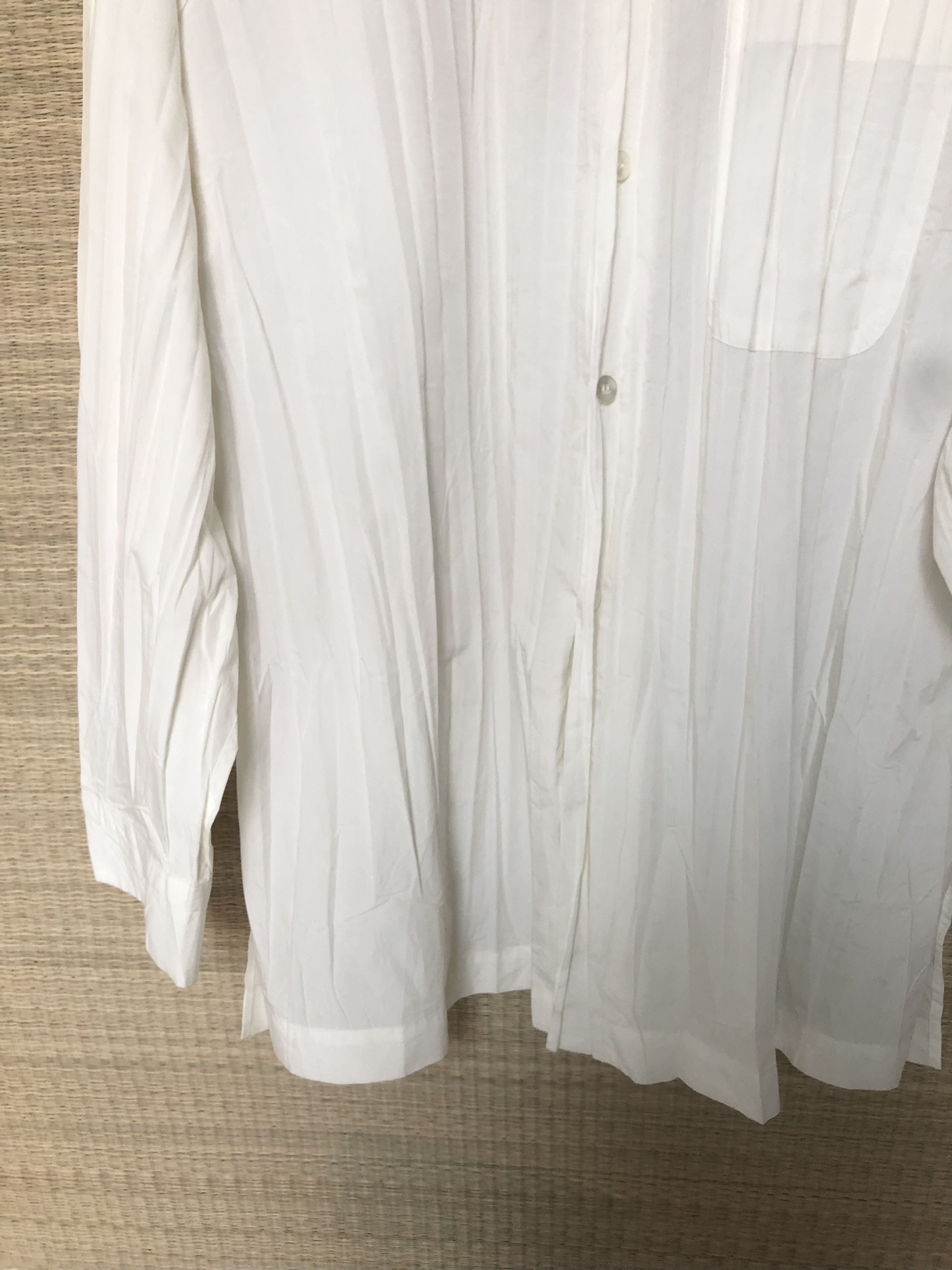 Issey Miyake off white pleated wrinkle shirt Size US L / EU 52-54 / 3 - 3 Thumbnail