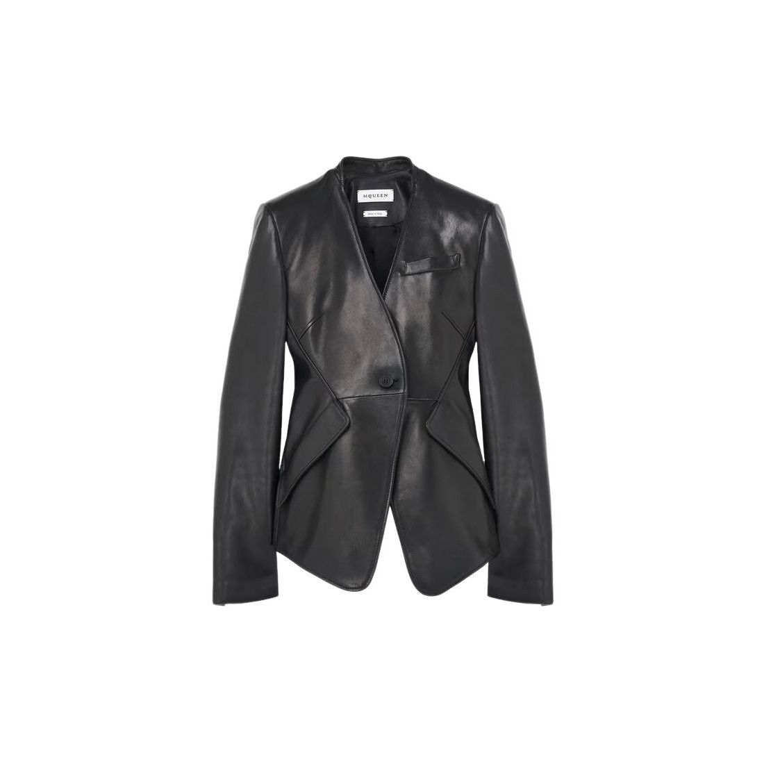 Alexander McQueen ALEXANDER MCQUEEN $5400 Black Leather Jacket New & Authentic Size M / US 6-8 / IT 42-44 - 1 Preview
