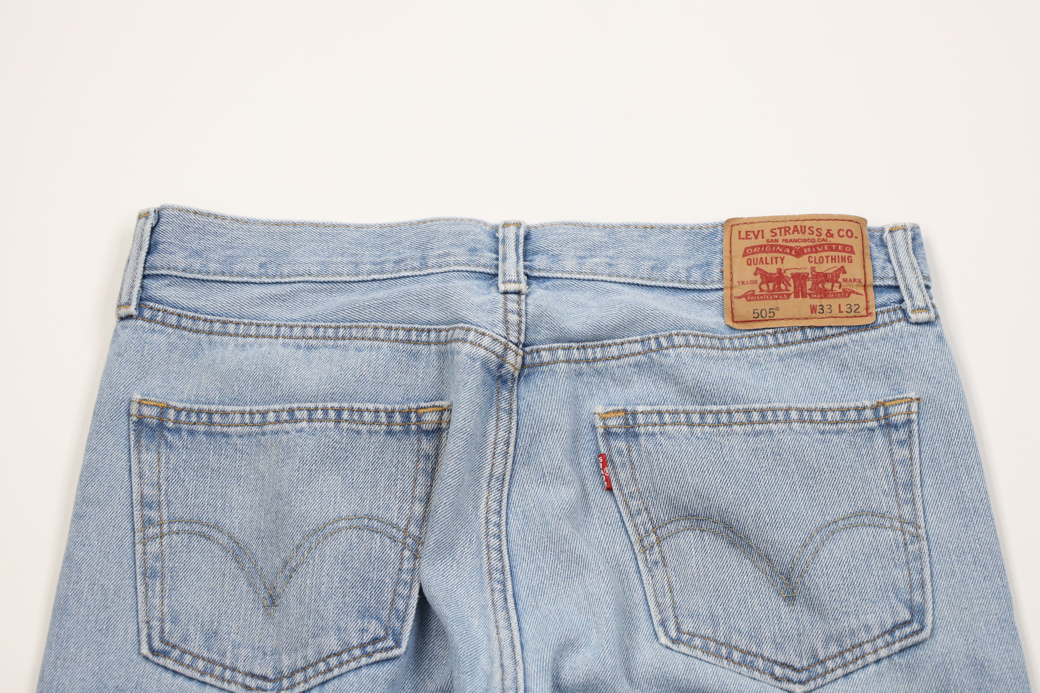 Levi's Vintage Y2K Levis 505 Regular Straight Leg Denim Jeans Blue Size US 33 - 10 Thumbnail