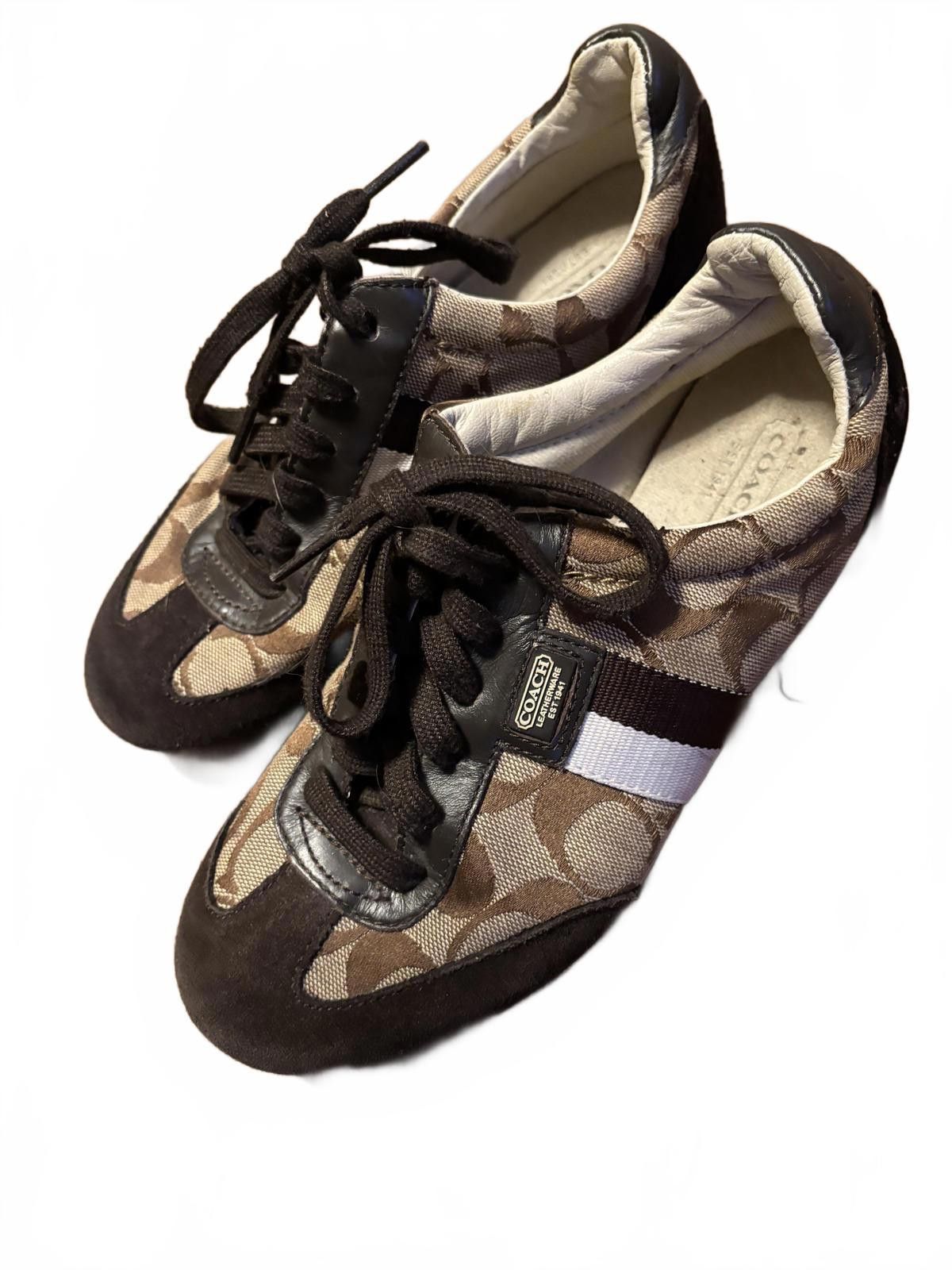 Coach Vintage Y2K Coach Sneakers Brown/Black Signature Canvas sz 6 Size US 6 / IT 36 - 8 Thumbnail