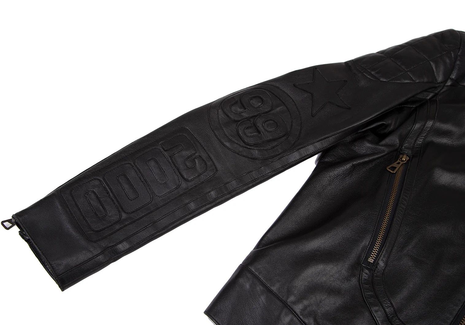Jean Paul Gaultier Patch Design Lamb Leather Single Rider Jacket Black Size 48 Size US M / EU 48-50 / 2 - 6 Thumbnail