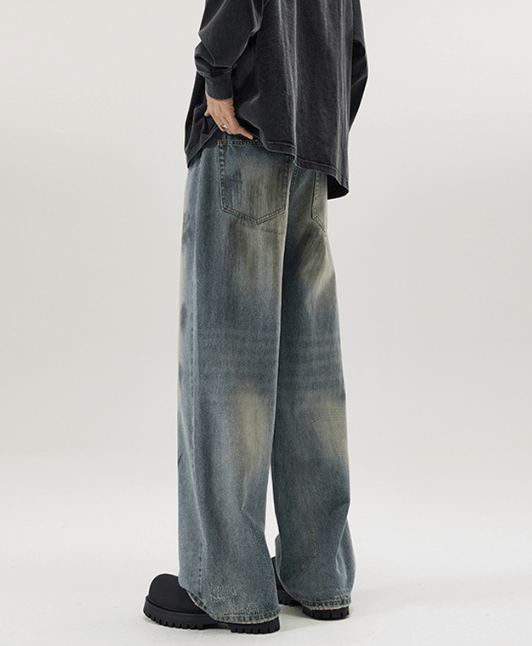 Japanese Brand × Jean American straight dirty dyed graffiti dirtyfit loose jeans Size US 32 / EU 48 - 3 Thumbnail