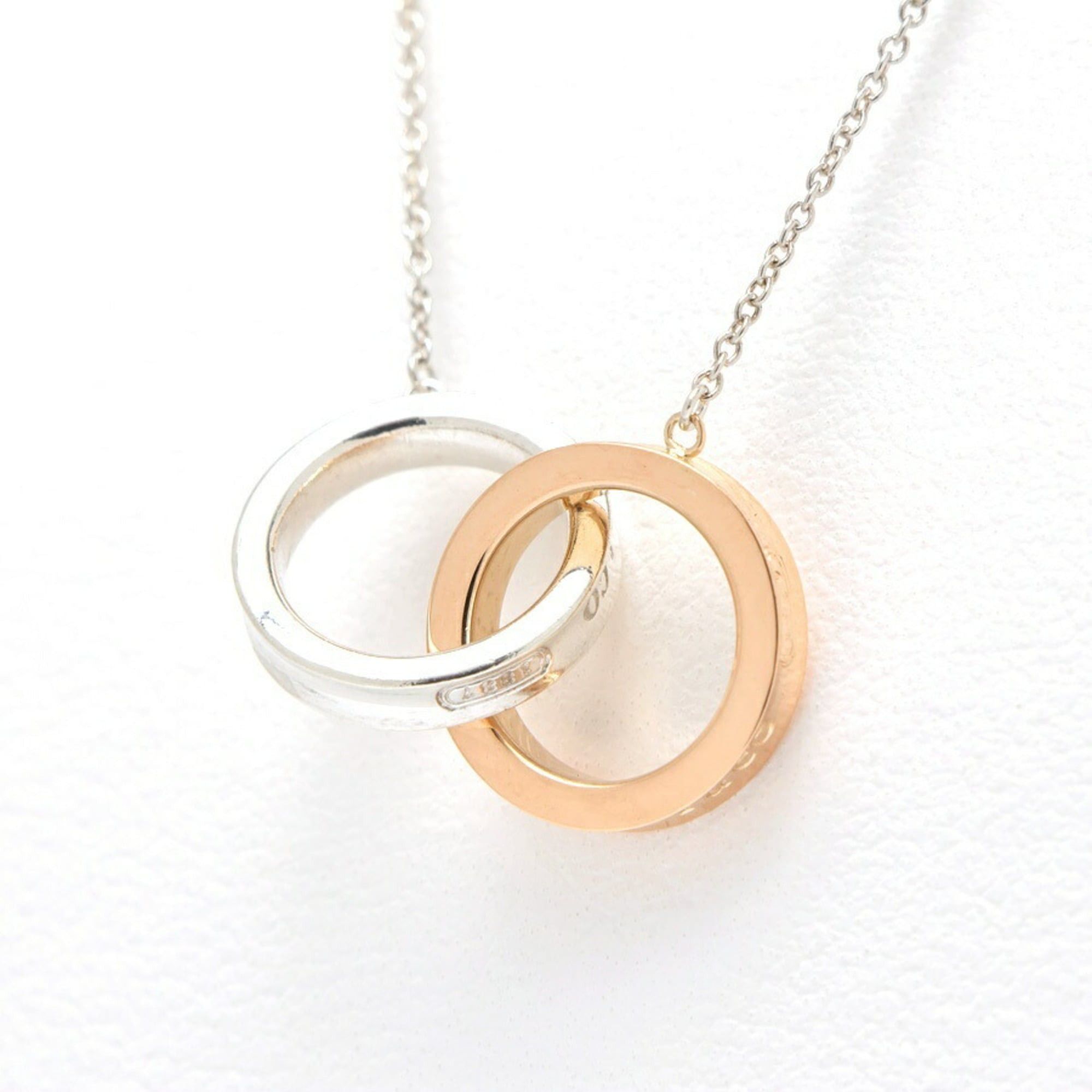 Tiffany & Co. Tiffany & Co. 1837 Interlocking Circle Pendant Necklace 60013936 18KPG 925 Sterling Silver 40cm S-159575 Size ONE SIZE - 1 Thumbnail