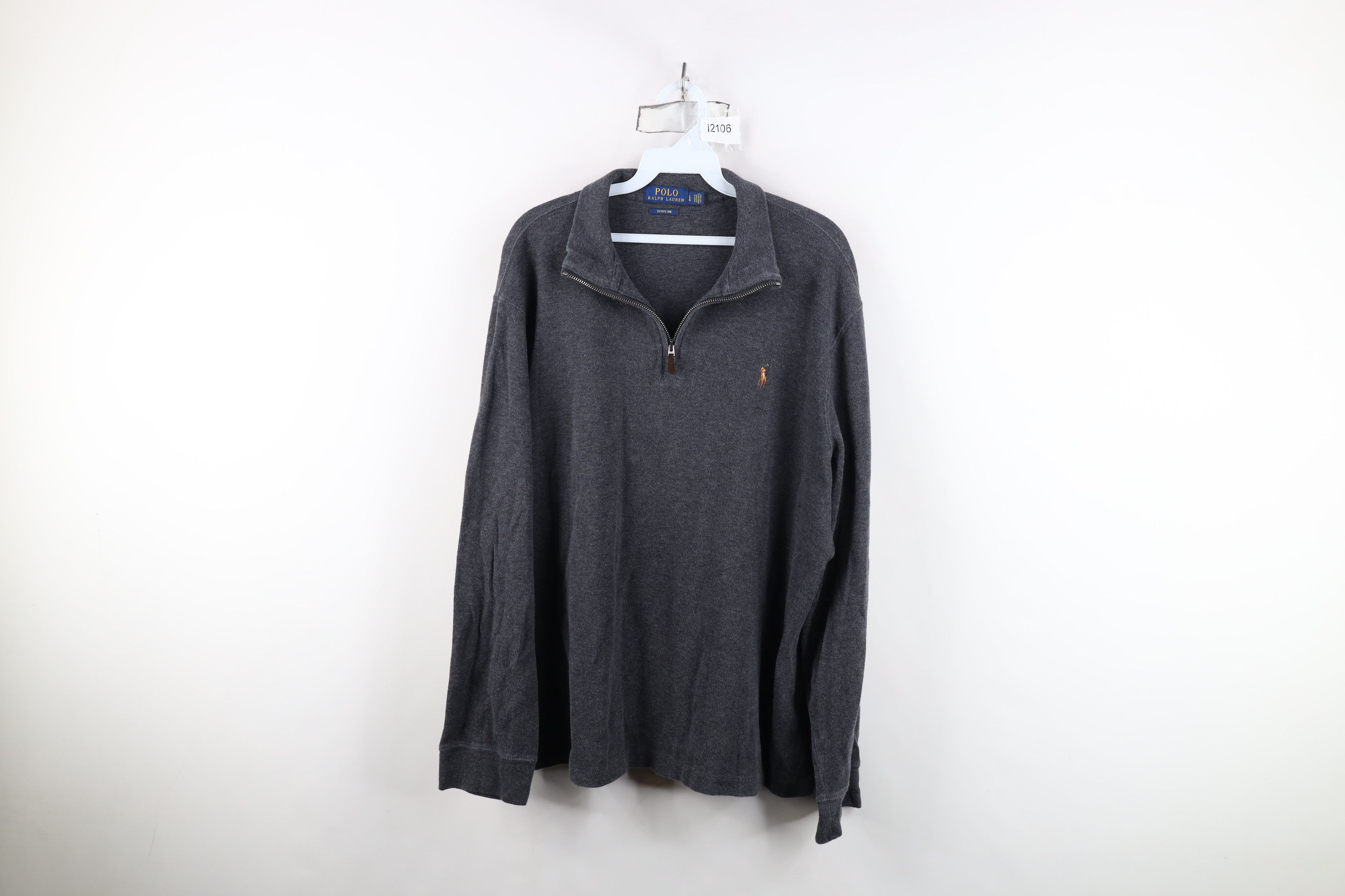 Ralph Lauren Vintage Y2K Ralph Lauren Estate Rib Ribbed Knit Sweater Gray Size US L / EU 52-54 / 3 - 1 Thumbnail