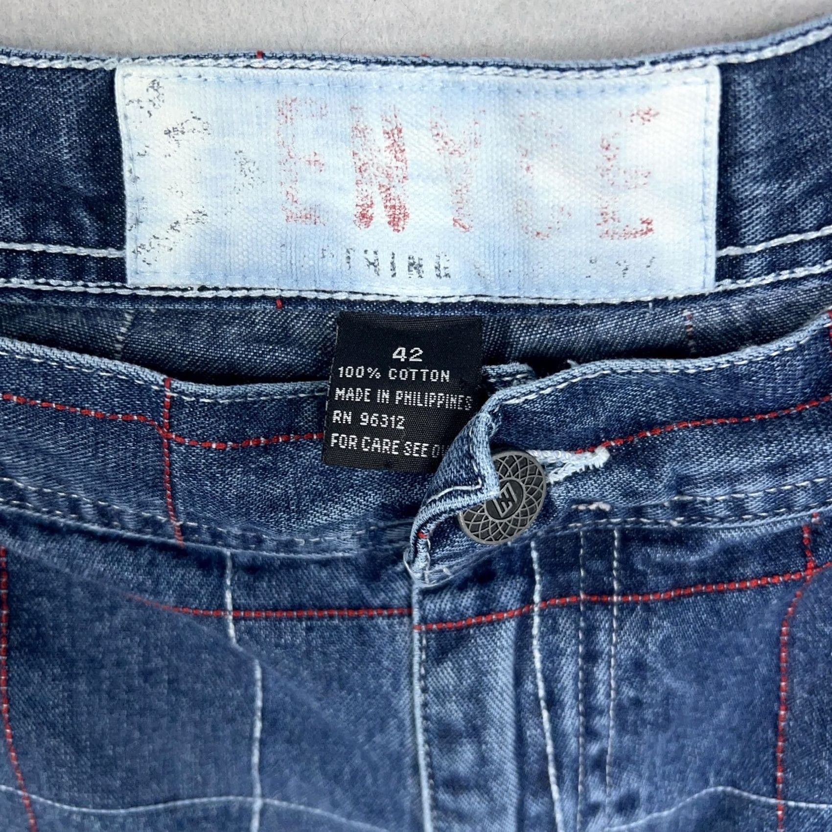 Enyce Enyce Denim Shorts Mens 42 Blue Windowpane Plaid Baggy Bermuda Y2K Streetwear Jorts Mens Size US 42 / EU 58 - 4 Thumbnail