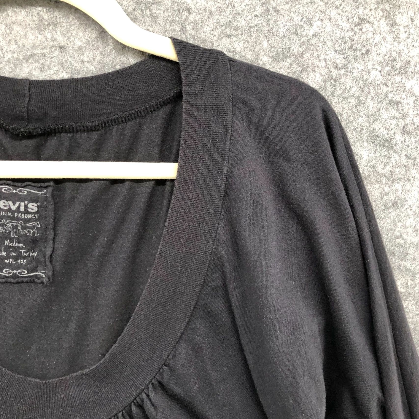Levi's LEVI'S Tunic Shirt / T-Shirt - Ladies M - Gray - Long Sleeve - Scoop Neck - Cotton Modal Blend - Casual Lounge Top Size M / US 6-8 / IT 42-44 - 7 Thumbnail