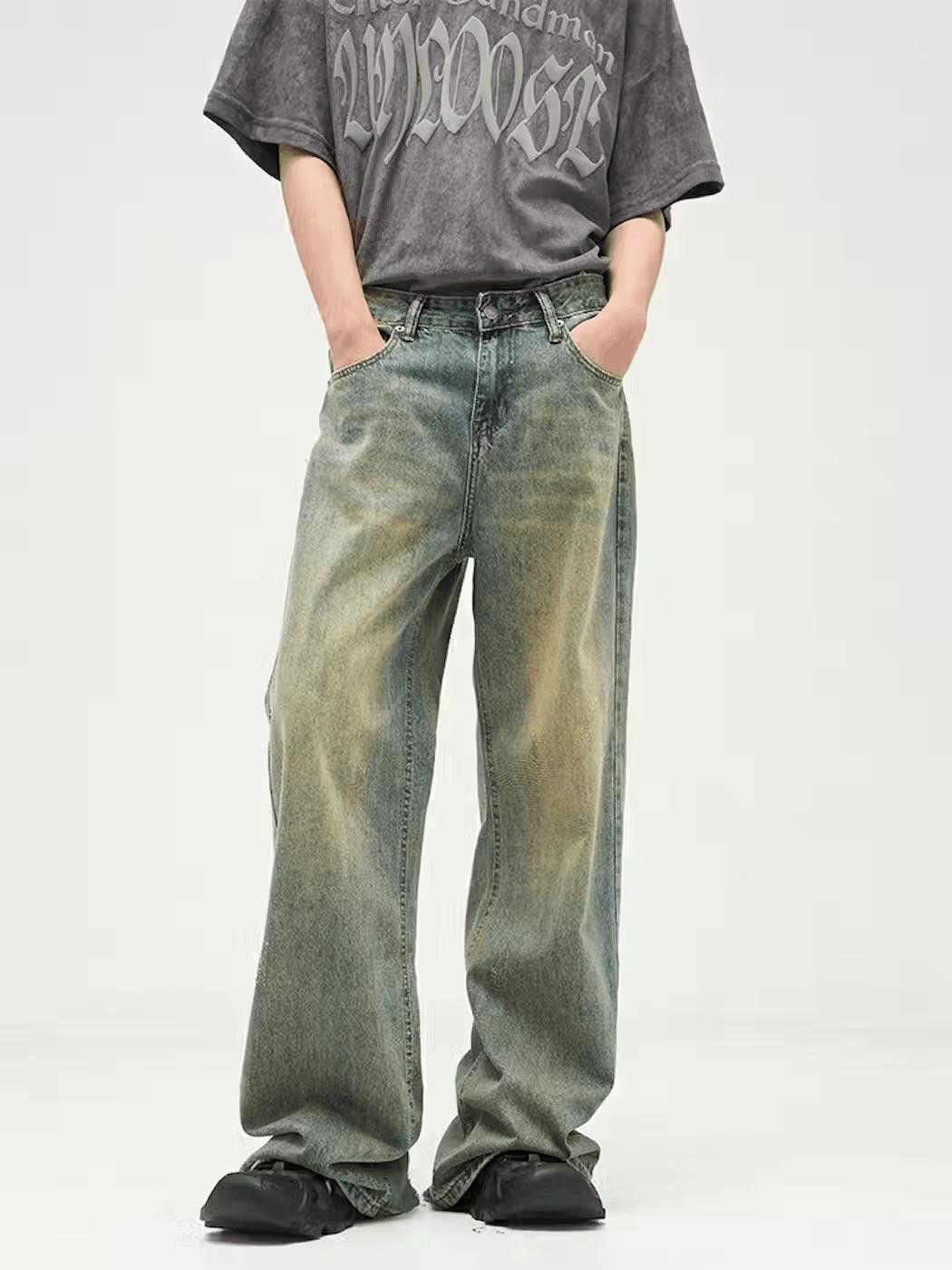 Jean Blue Washed Denim Jeans Size US 30 / EU 46 - 2 Thumbnail