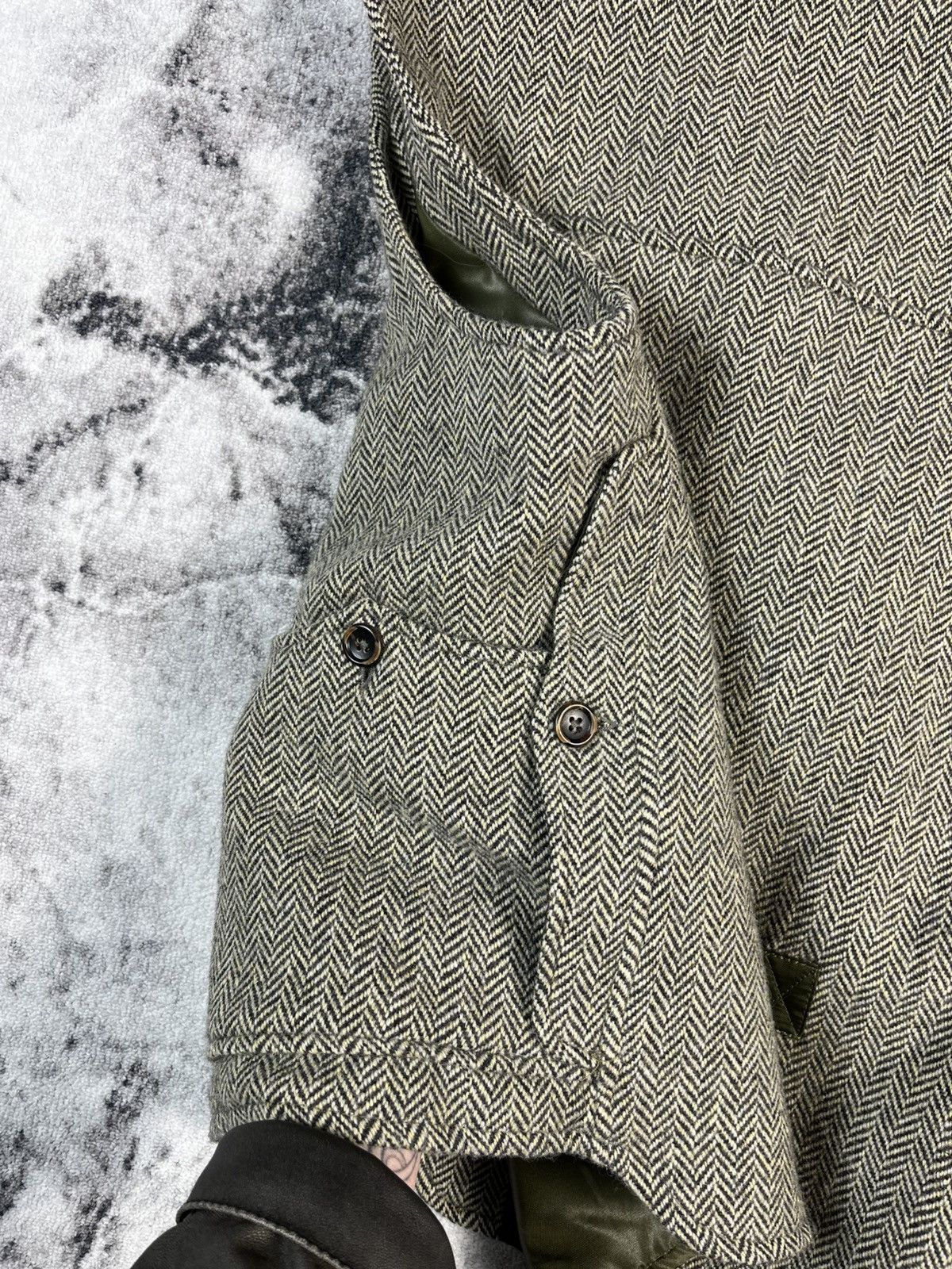 Vintage Capalbio Tweed Vest Herringbone Wool Italy Utility Size US M / EU 48-50 / 2 - 18 Thumbnail