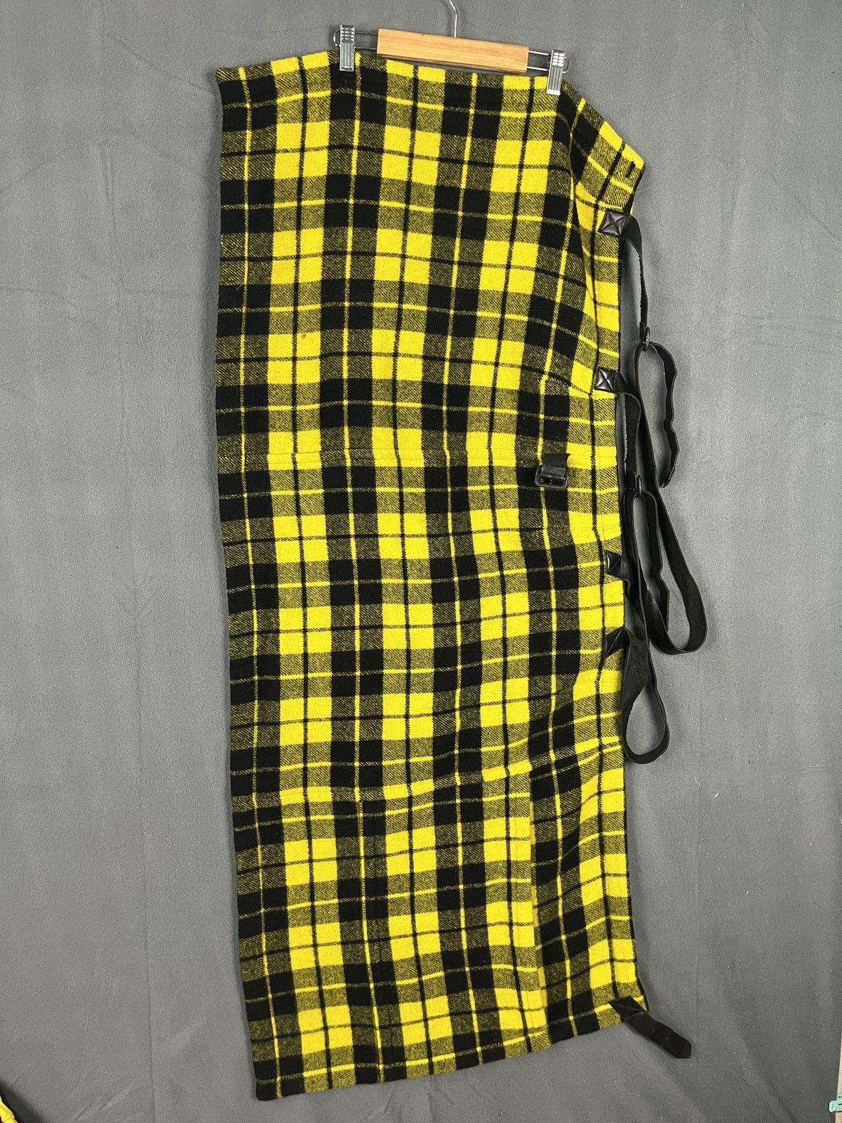 Issey Miyake Tsumori Chisato Tartan Wool Wrap Skirt Leather Suspender Size 30" / US 8 / IT 44 - 11 Thumbnail