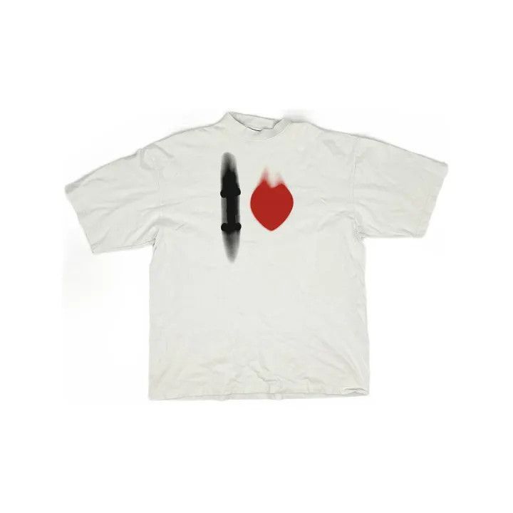Balenciaga Balenciaga Balenciaga SS23 I Heart Print TShirt -2507 Size US XS / EU 42 / 0 - 1 Thumbnail