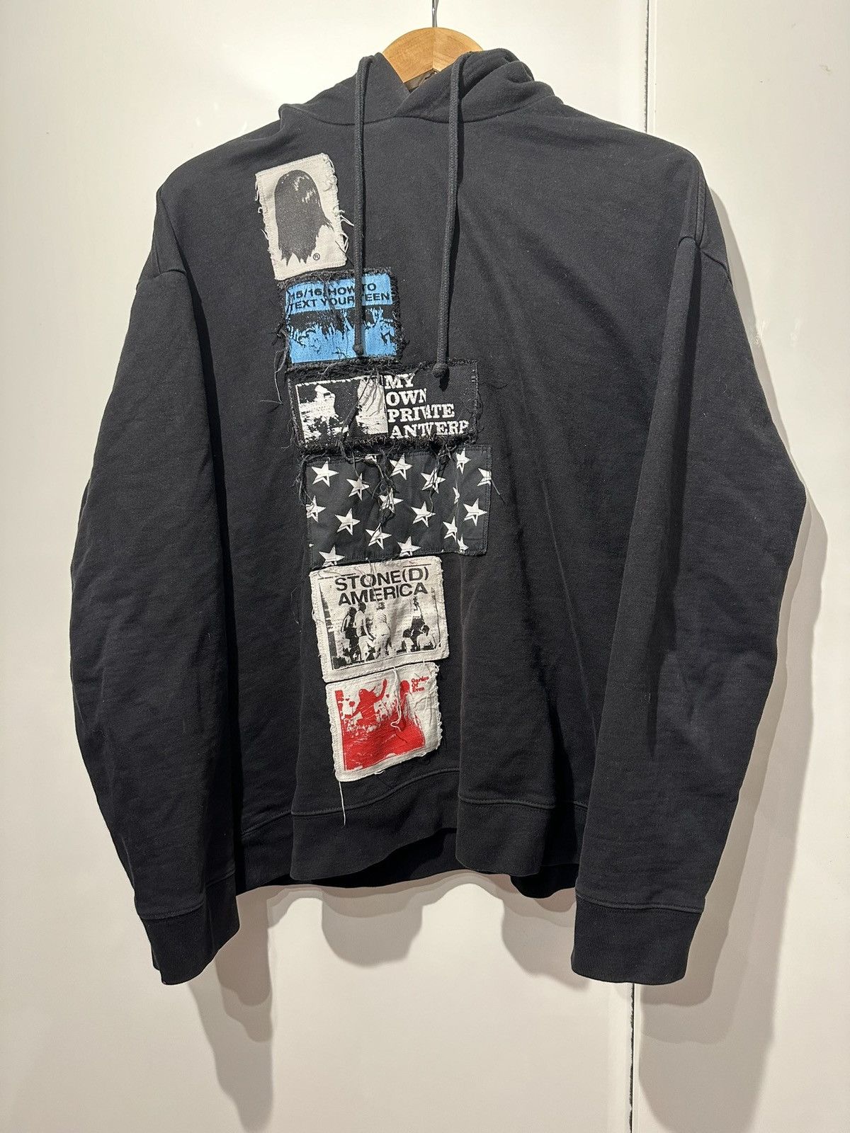 Raf Simons RAF SIMONS appliqué patch patched hoodie ss20 Size US S / EU 44-46 / 1 - 3 Thumbnail