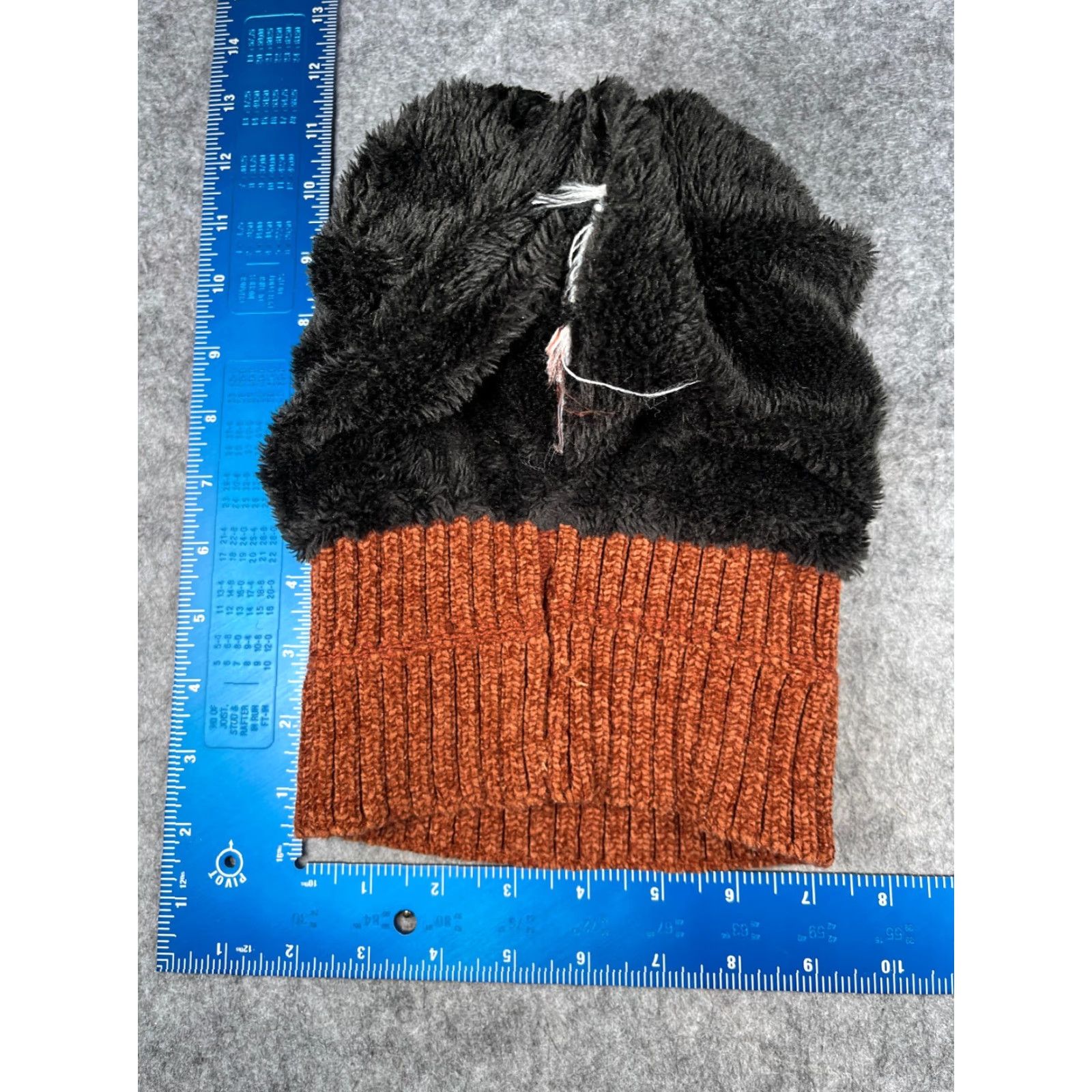 Vintage Beanie Toque Women One Size Orange Knit Acrylic Polyester Blend Lined Ski Pom Hat Womens Children: No Size ONE SIZE - 6 Thumbnail