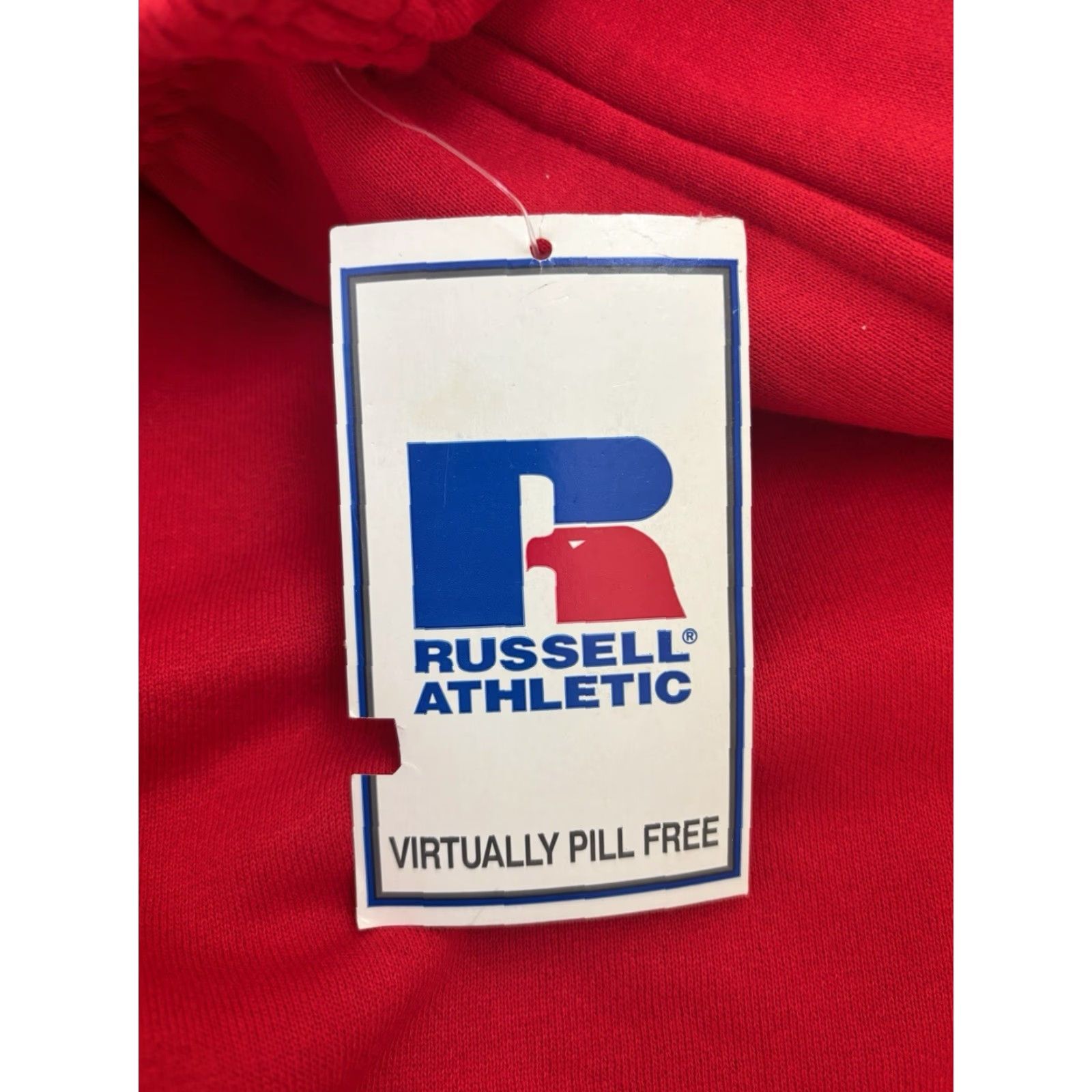 Russell Athletic VINTAGE Russell Athletic Coaches Shorts Mens L Red 90s USA NOS NWT drawstring pockets white royal blue logo Size US 33 - 2 Thumbnail