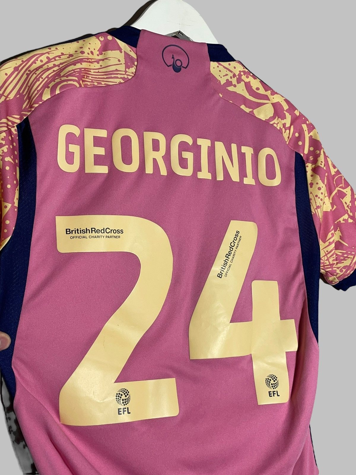 Adidas #24 Georginio Leeds United 2023/24 Third Football Shirt Size US XS / EU 42 / 0 - 10 Thumbnail