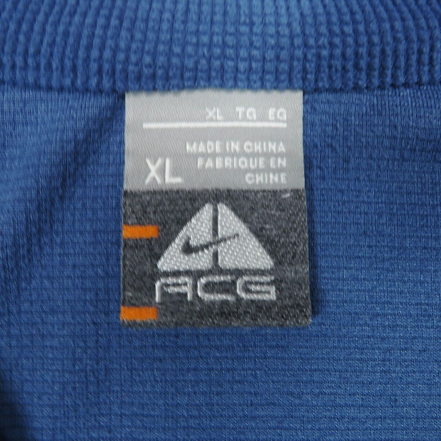 Nike ACG VINTAGE Nike ACG Shirt Mens XL Blue Thermal Waffle Knit 1/4 Zip Trail Quilted? Size US XL / EU 56 / 4 - 5 Thumbnail