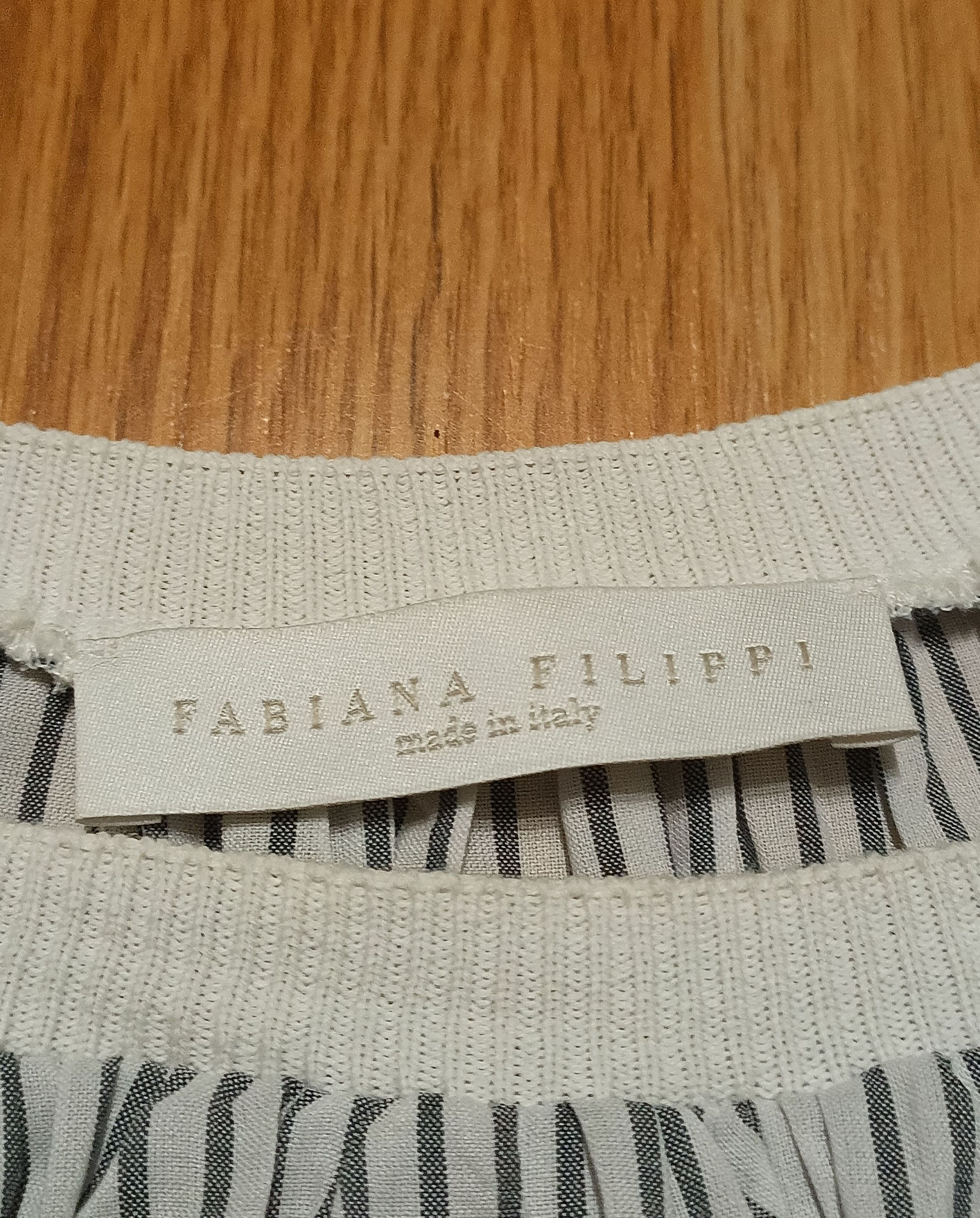 Fabiana Filippi Fabiana Filippi Striped Cotton Summer Dress Size M / US 6-8 / IT 42-44 - 8 Thumbnail