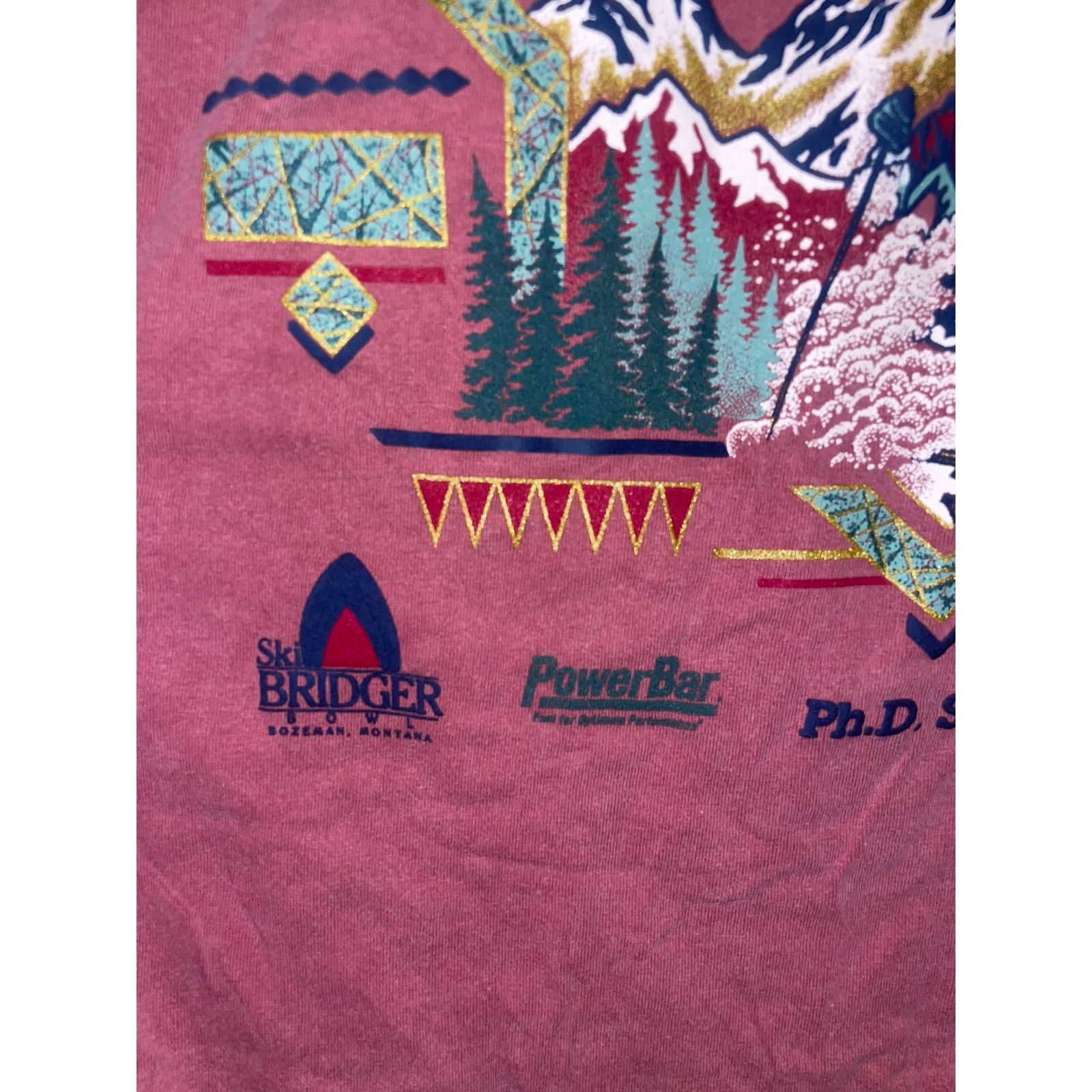 Vintage Vintage Skiing Shirt Bridger Bump Off Pepsi Tee Red Ski 90s Size US L / EU 52-54 / 3 - 8 Thumbnail