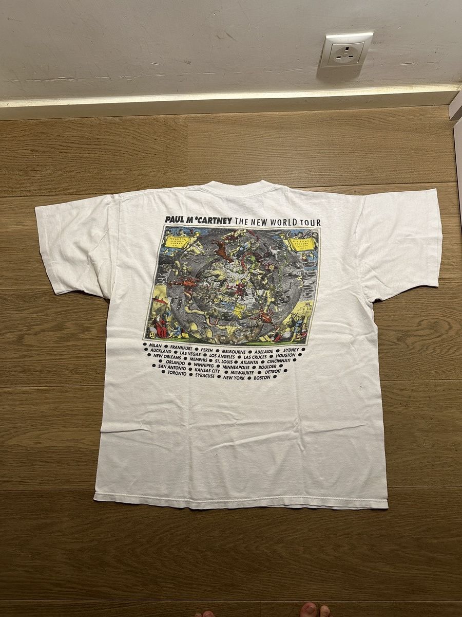 Band Tees × Vintage 1993 Paul McCartney New World Tour Tee Size US XL / EU 56 / 4 - 2 Thumbnail