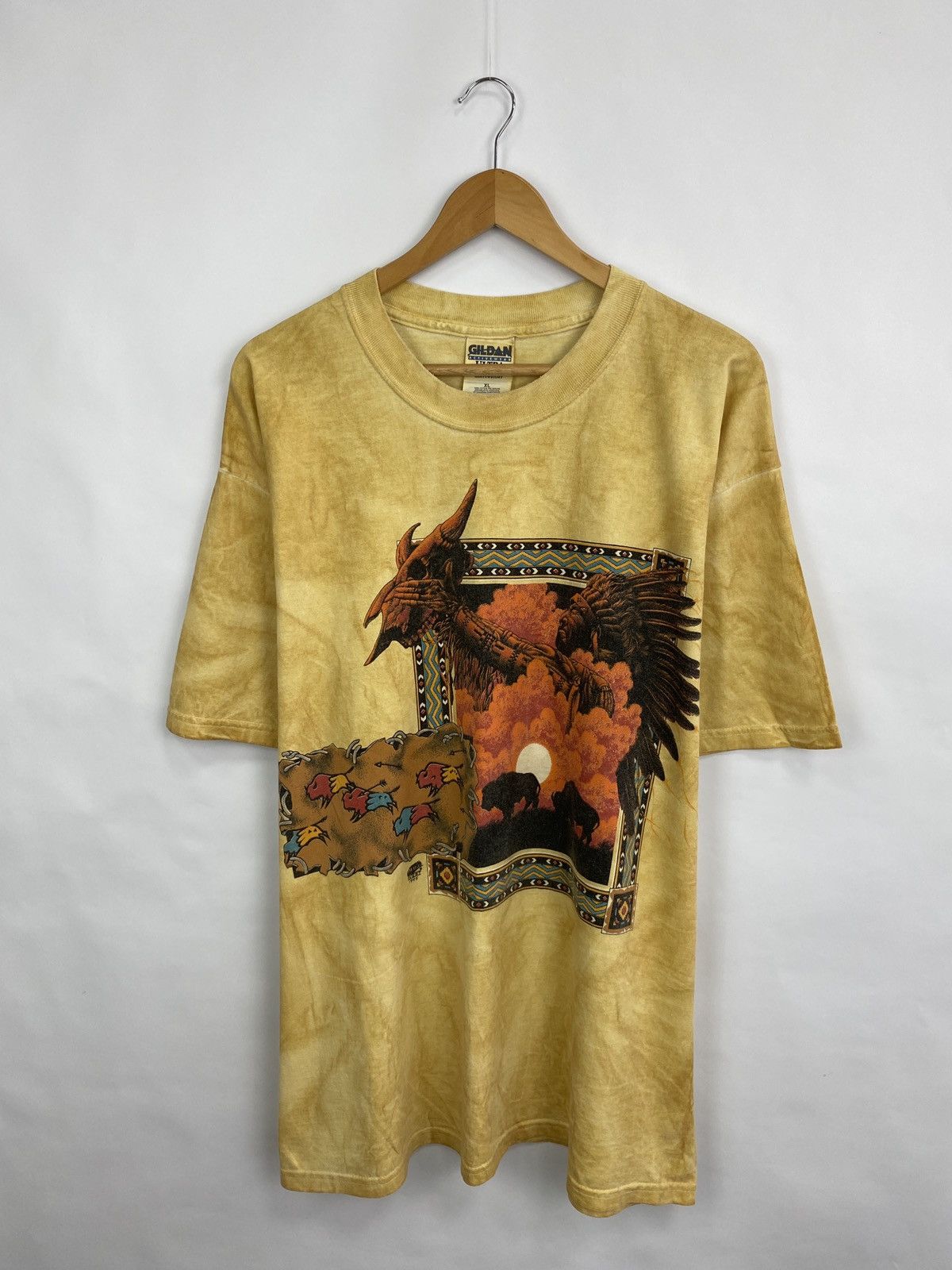 Gildan 🇺🇸 Vintage 1995 Navajo Indians Western T-Shirt Rare Retro Y2K Size US XL / EU 56 / 4 - 3 Thumbnail