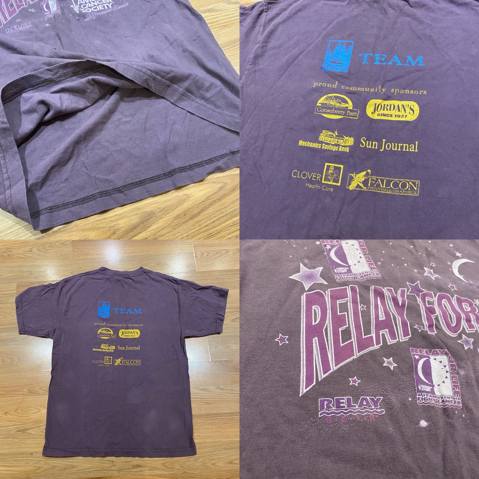 Alife VINTAGE Global Relay For Life American Cancer Society Shirt Faded Cute Purple Size Large Size US L / EU 52-54 / 3 - 8 Thumbnail