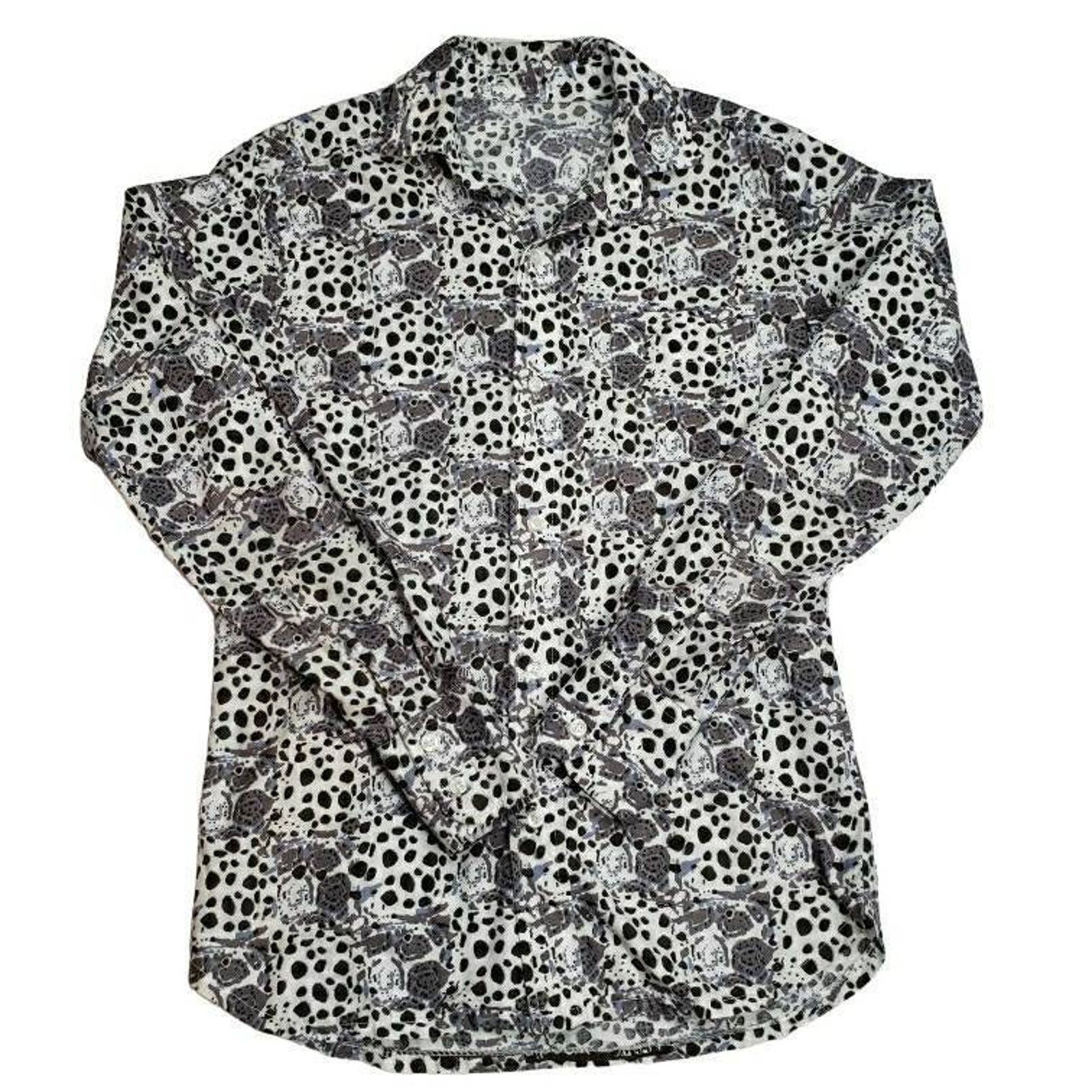 Other Animal Print Block Print Button Up Shirt Mens Small White Size US S / EU 44-46 / 1 - 21 Thumbnail