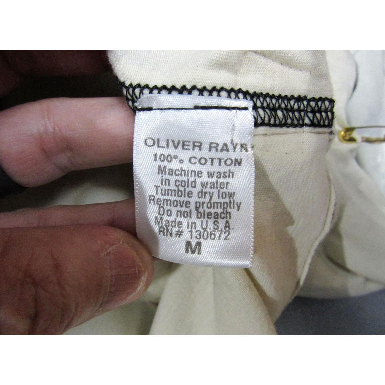 Vintage OLIVER RAYN Shirt Mens M Beige Long Sleeve Cotton Made In USA Polo Size US M / EU 48-50 / 2 - 5 Thumbnail