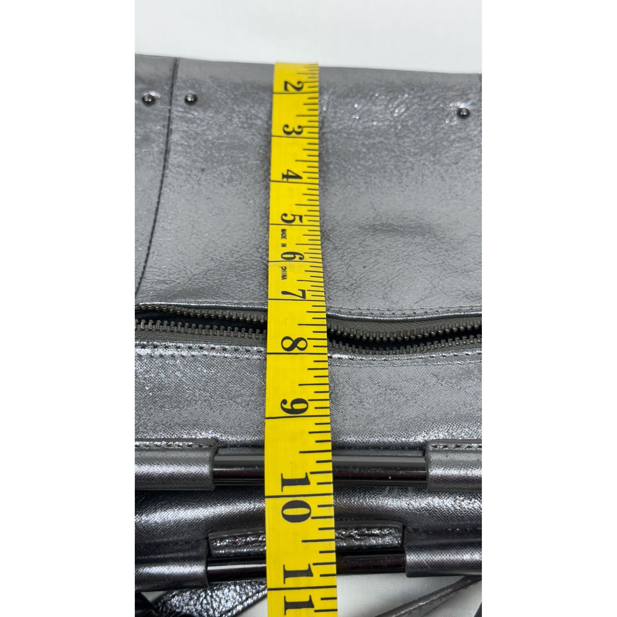 Kenneth Cole Kenneth Cole New York Metallic Silver Leather Shoulder Bag M Size ONE SIZE - 11 Thumbnail