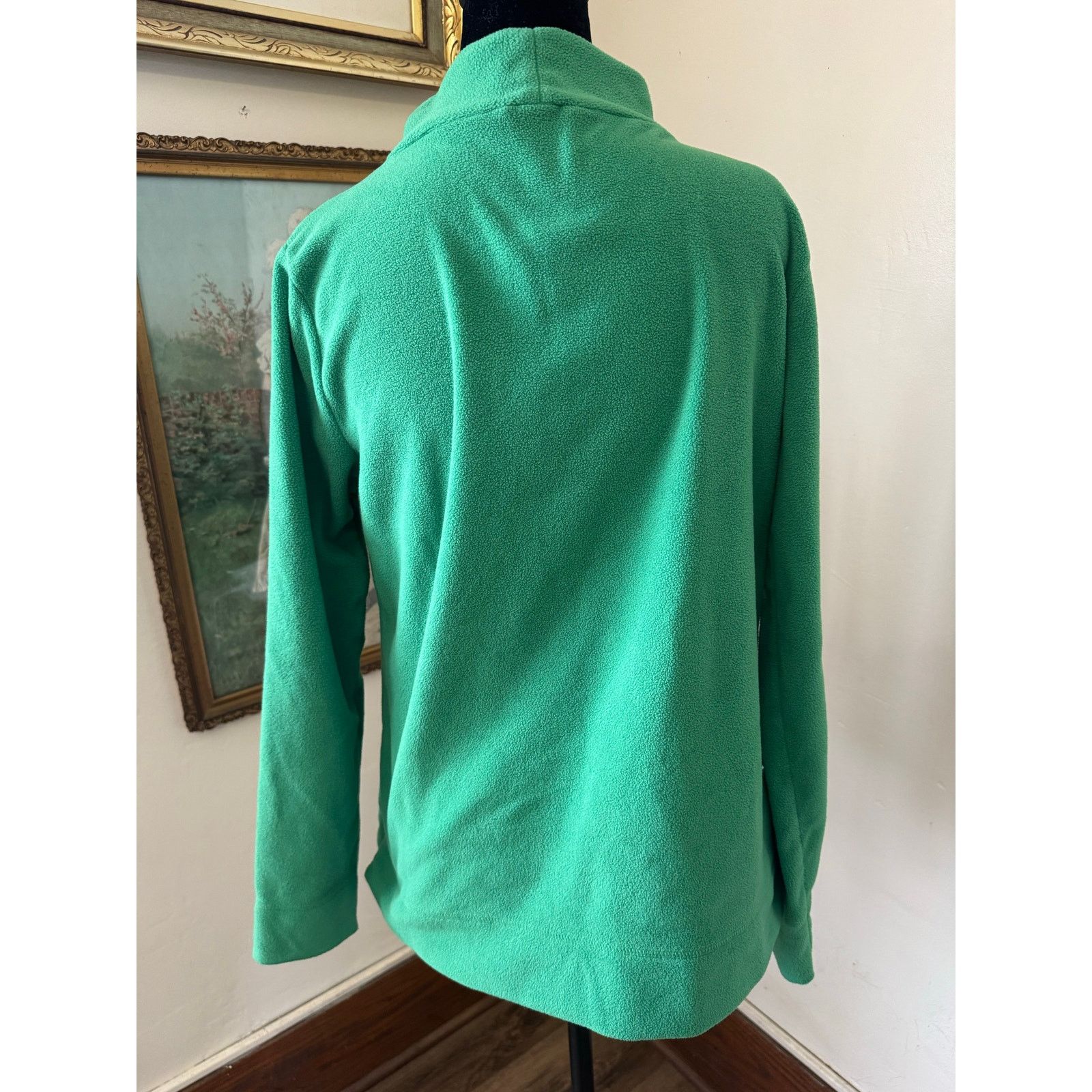 Talbots Talbots Green Fleece Mock Neck Pullover Womens Small Size S / US 4 / IT 40 - 2 Thumbnail
