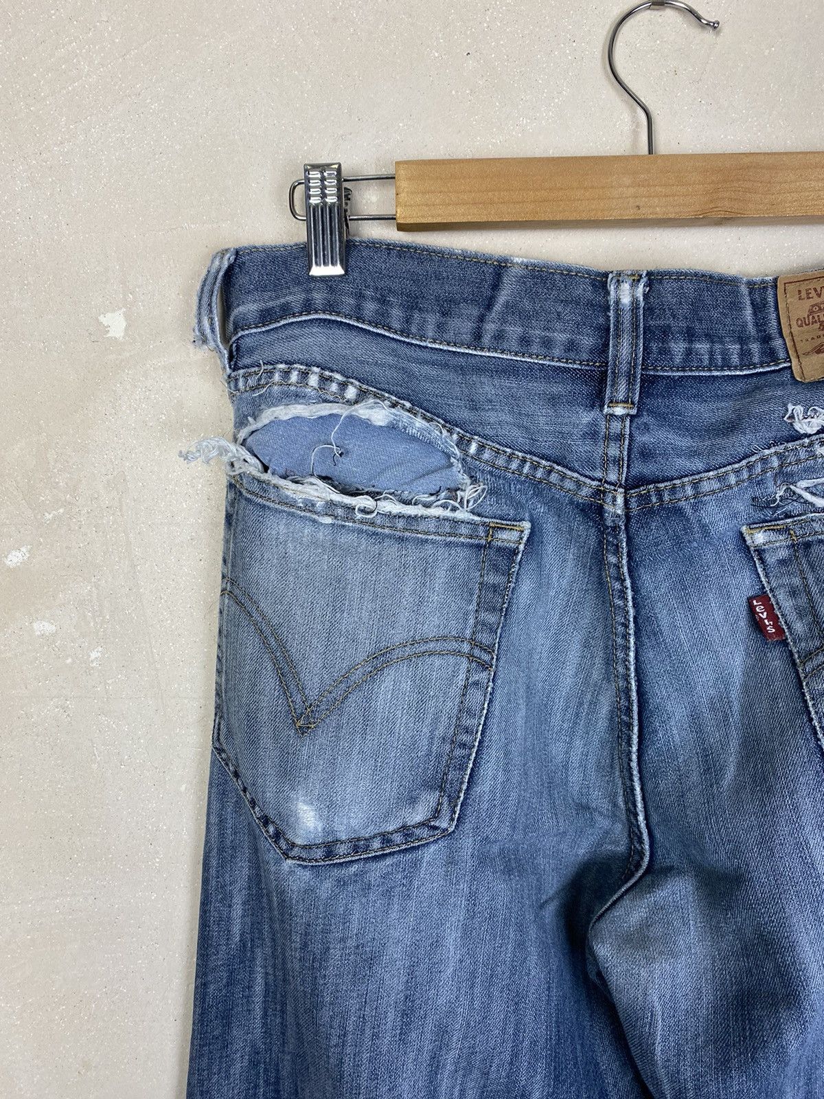 Levi's × Levi's Vintage Clothing × Vintage Vintage Distressed Levi’s 501 Avant Garde Punk jeans Size US 31 - 4 Thumbnail