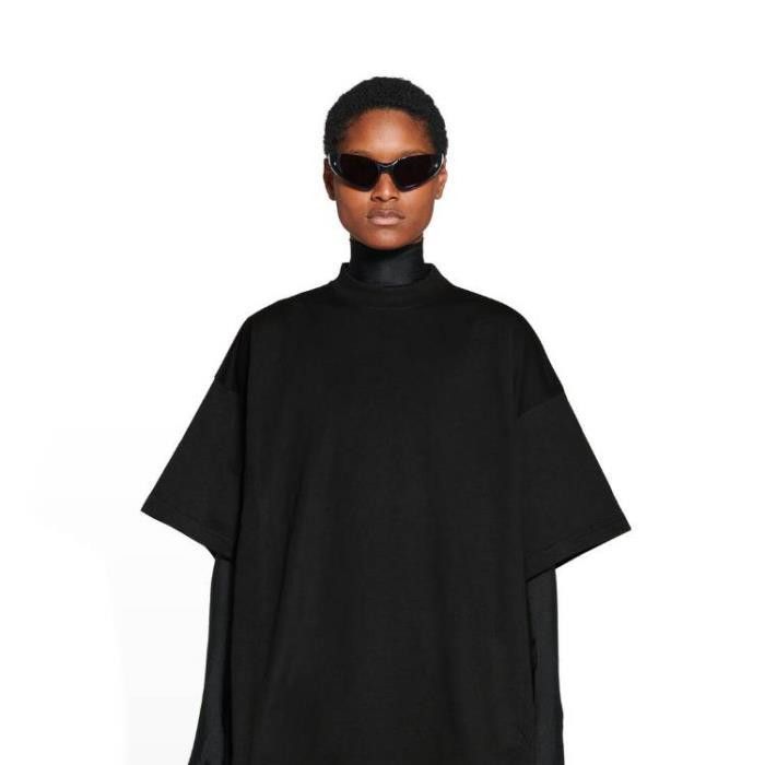 Balenciaga o1s1wg111124 Tubular Medium Fit T-Shirt in Black Size XS / US 0-2 / IT 36-38 - 5 Thumbnail
