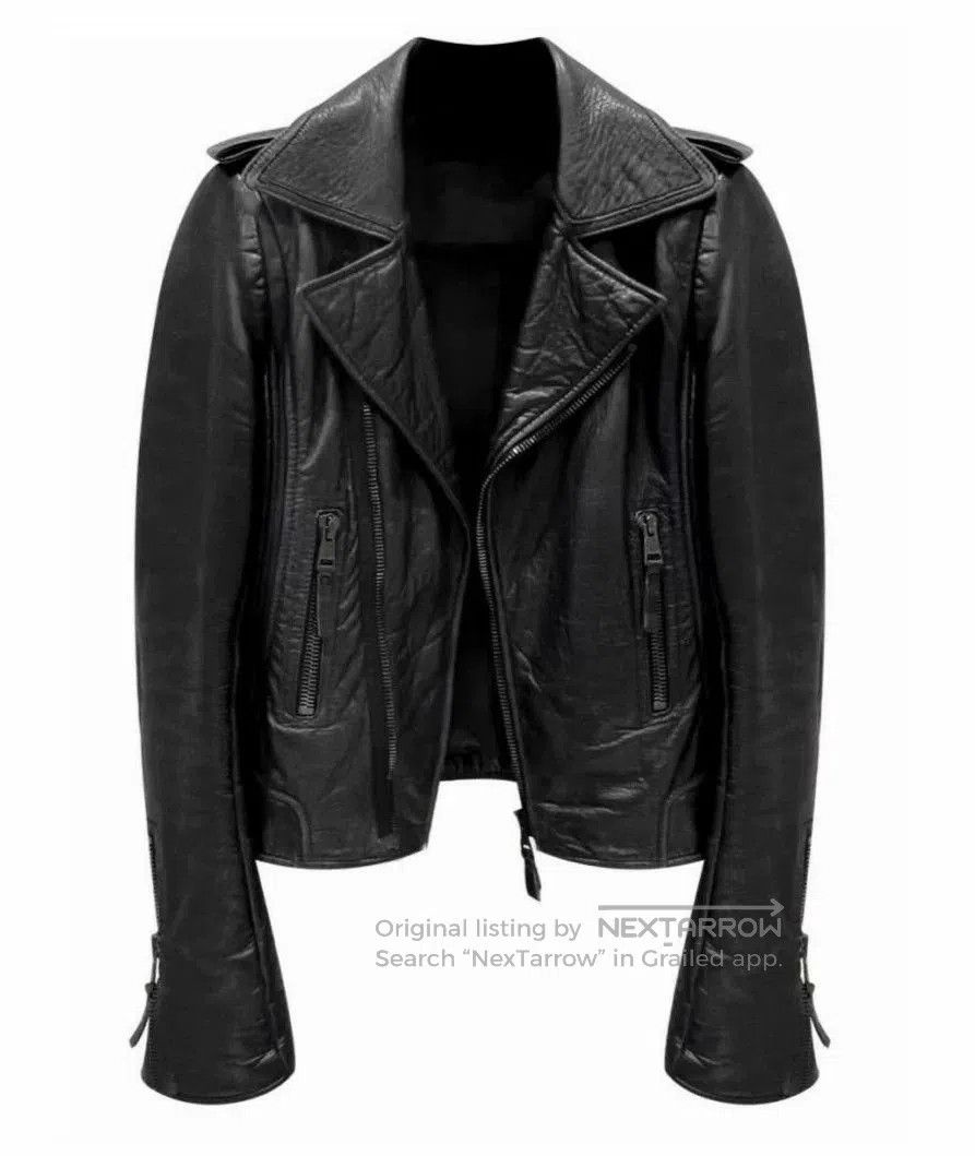 Balenciaga Black Lambskin-Leather Moto Jacket. Size US XXS / EU 40 - 2 Thumbnail