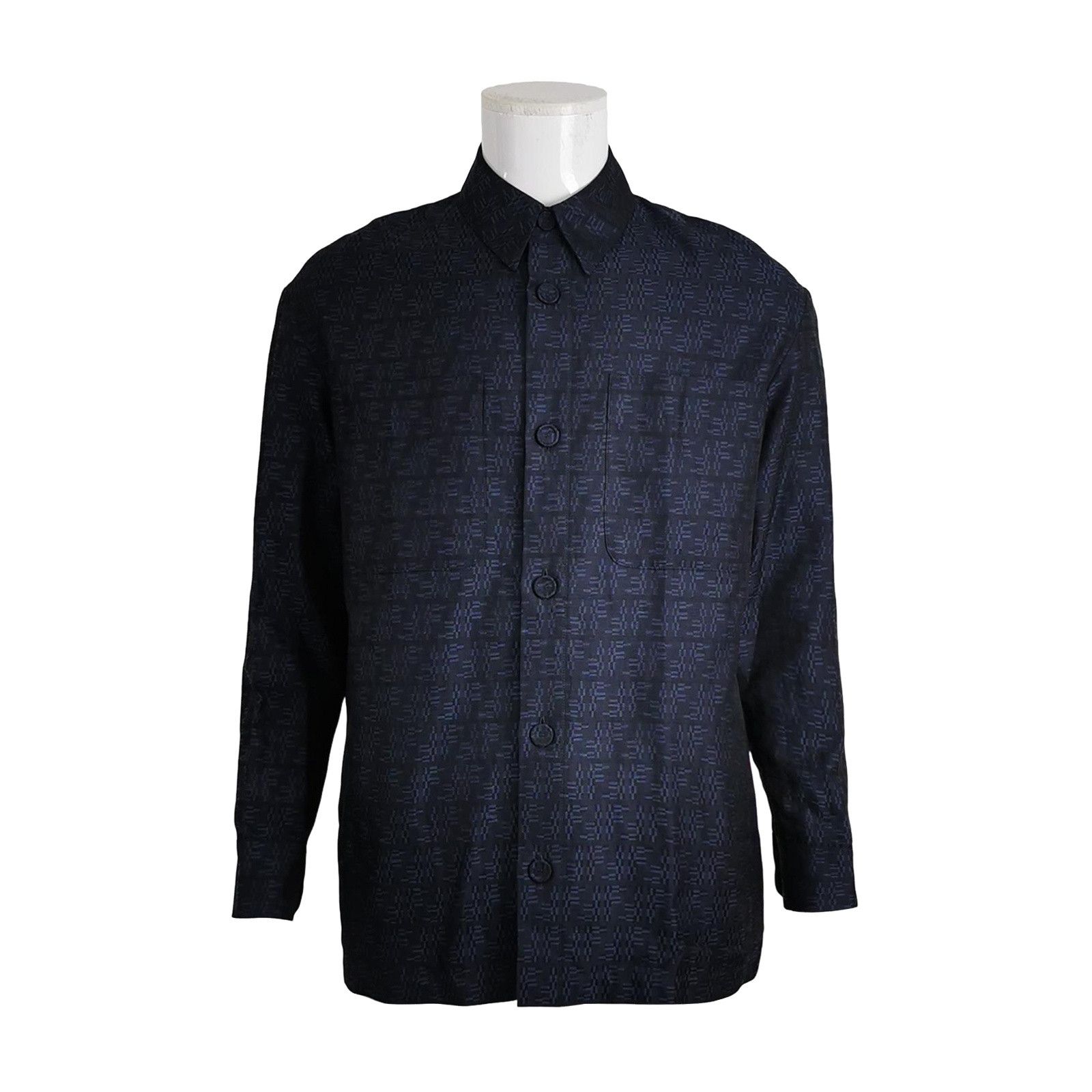 Fendi Fendi FF Monogram Jacquard Linen-Wool Jacket 46 Size US S / EU 44-46 / 1 - 1 Thumbnail