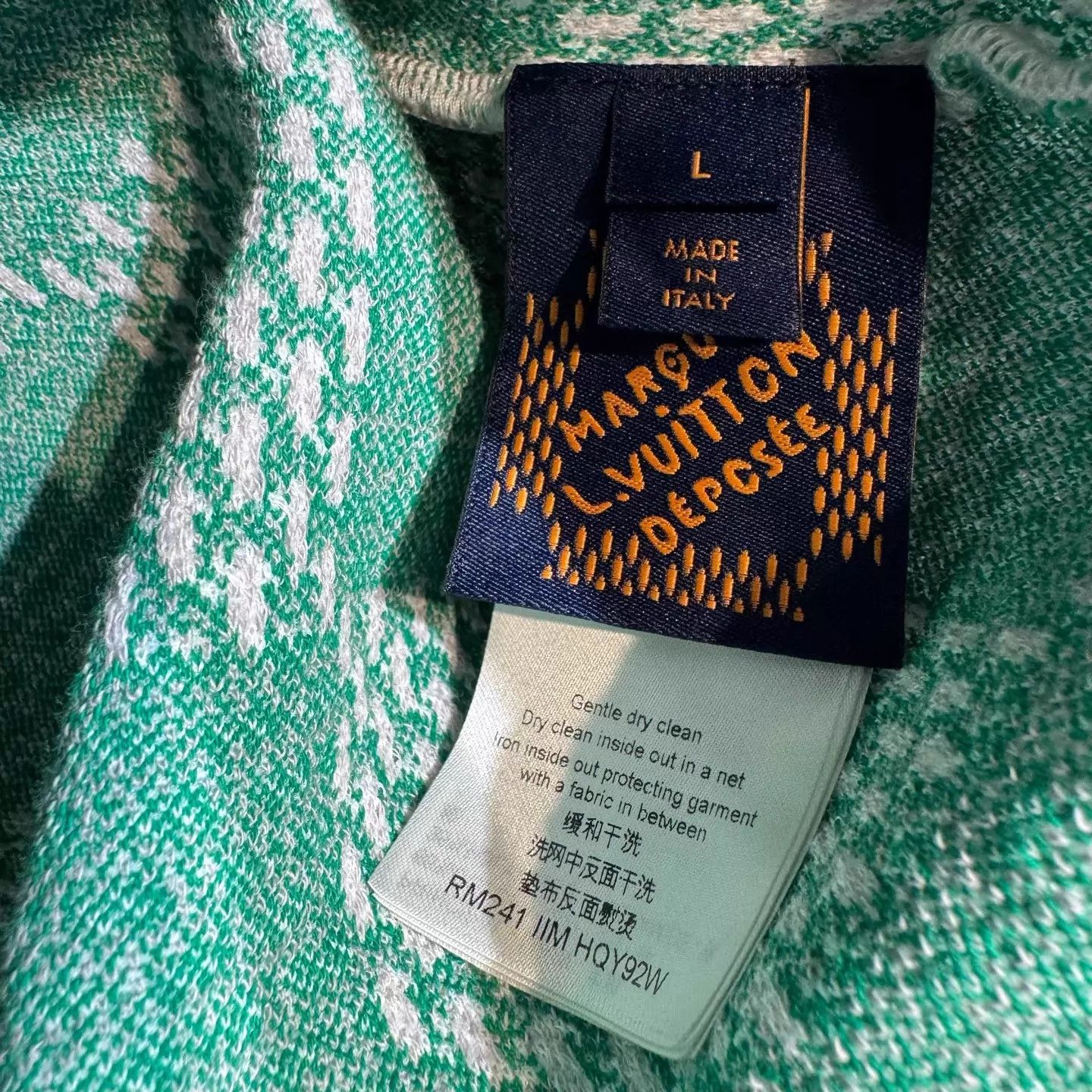 Louis Vuitton Louis Vuitton Green Damier Sweatshirt L new Size US L / EU 52-54 / 3 - 5 Thumbnail